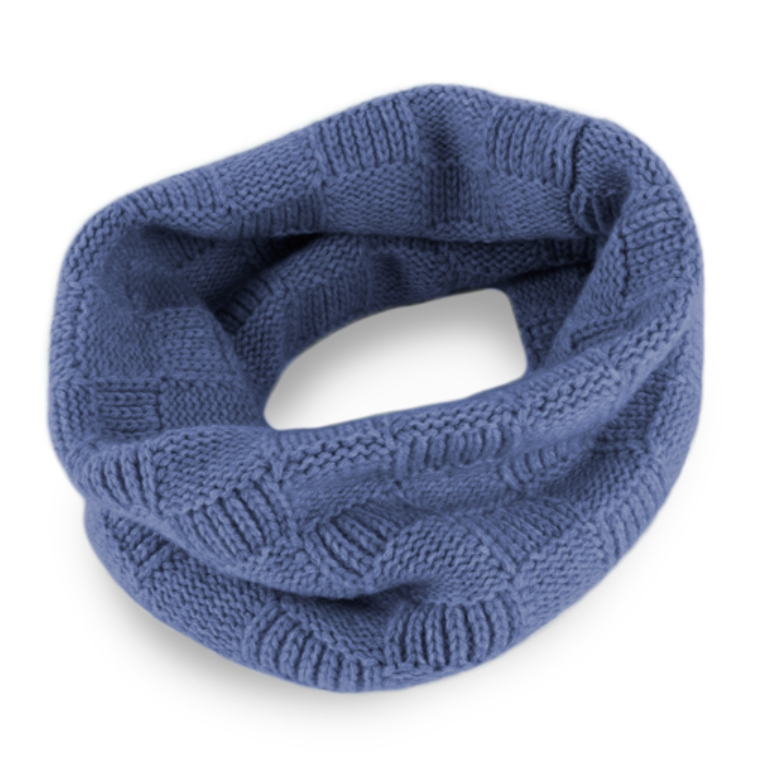 Kaschmir Loopschal aus 100% Kaschmir von Kuuhi Scotland in Denimblau