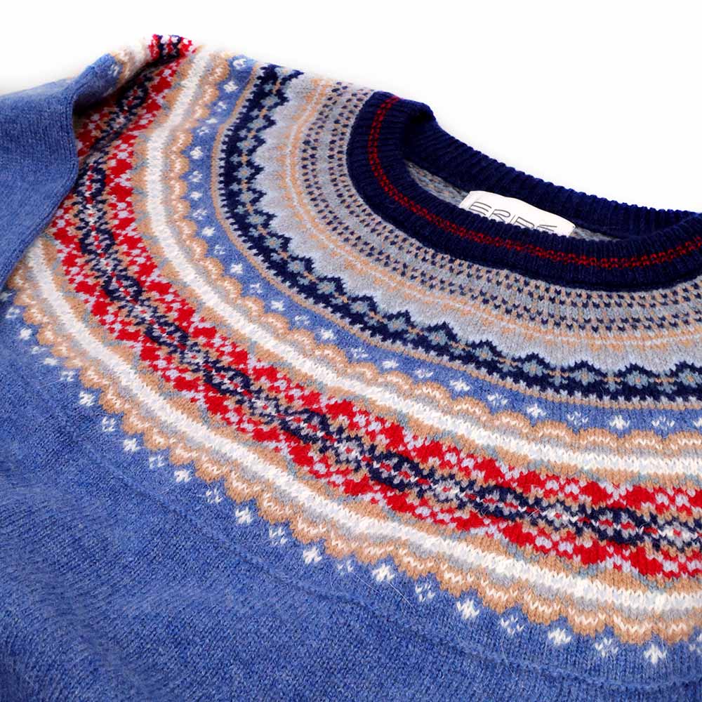 Eribe Fairisle Pullover Blue Morning