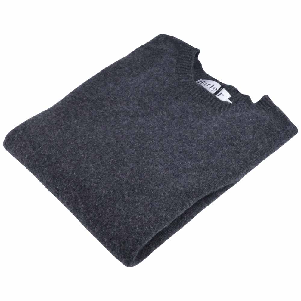 Harley of Scotland Herren Merino-Kaschmir Pullover in Racing Green, Made in Scotland