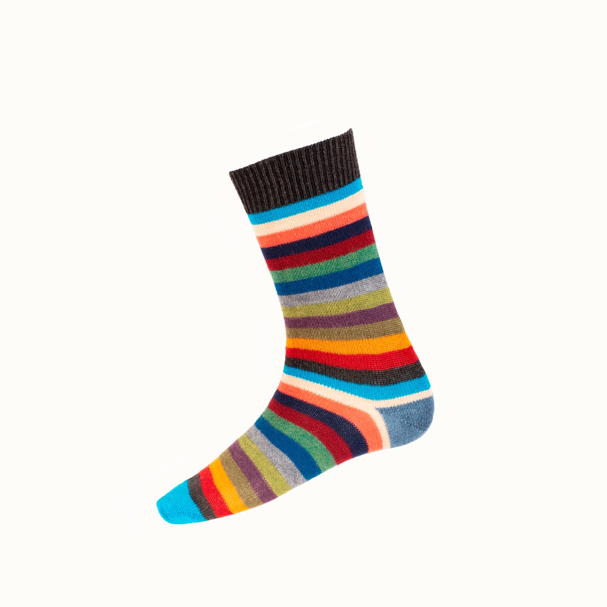 Schottische Socken aus Fairisle, Merino und Kaschmir von House of Cheviot und Rosie Sugden
