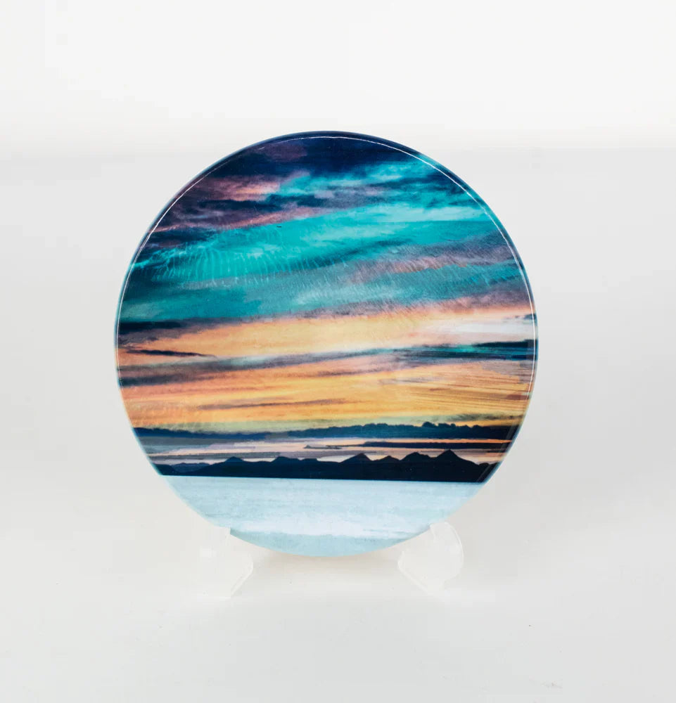 Cath Waters - Sous-verres Keramilk « Paysages écossais »