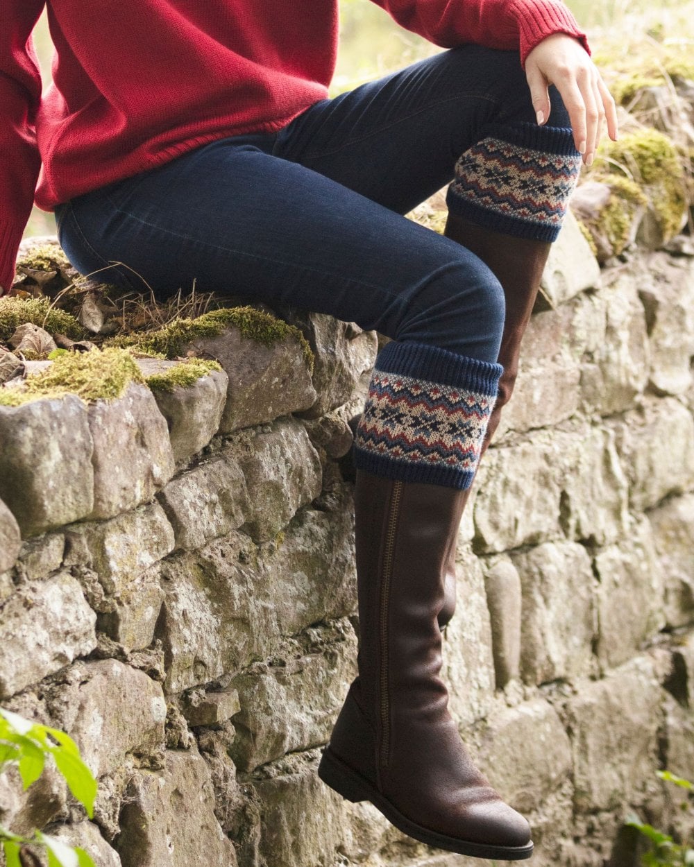 Schottische Damen Socken – Fairisle, Merino und Kaschmir, Made in Scotland