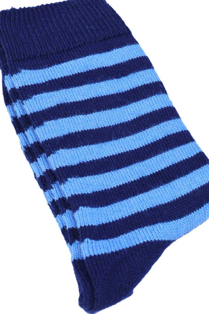 Striped socks for women | Navy and blue