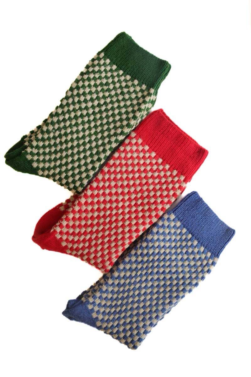 Women's Checkered Socks - Red