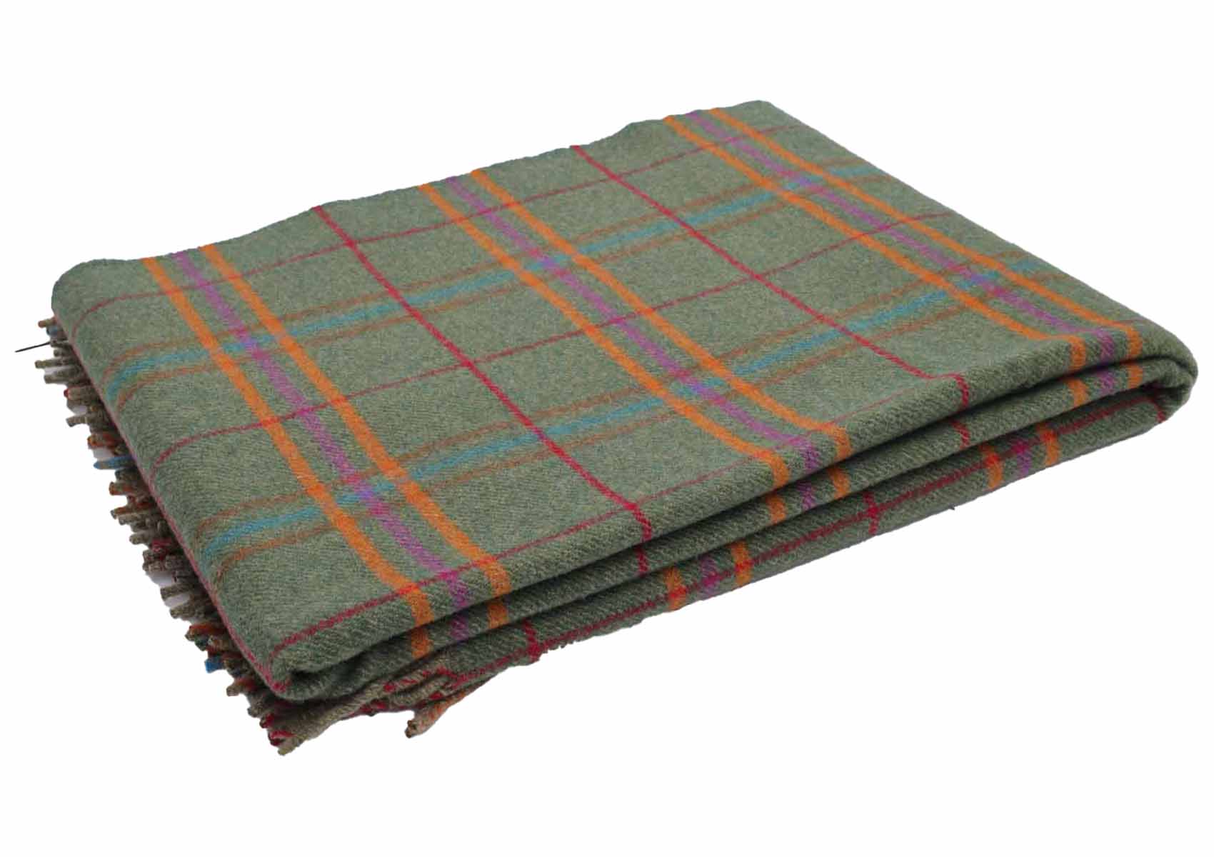 Scottish Tartan Plaid | Green Orange Red | Ailsa Craig