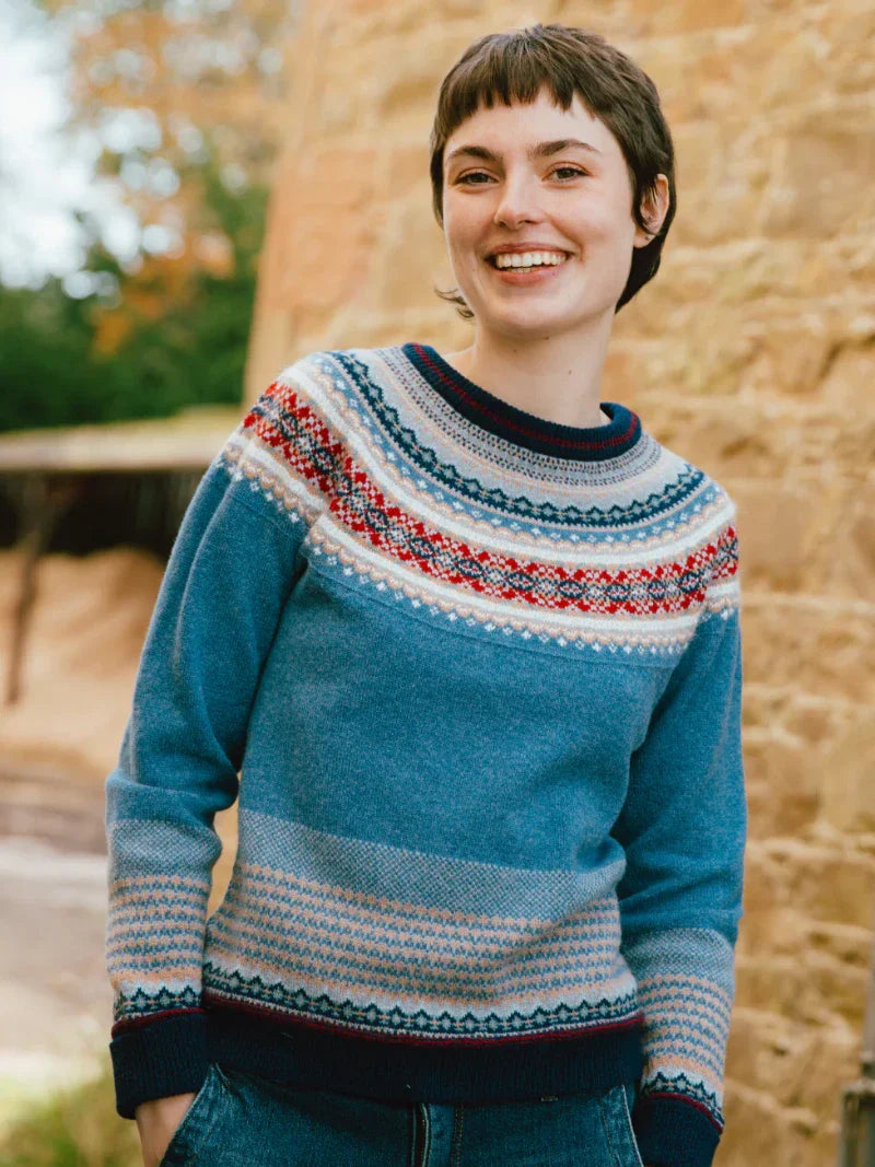 Eribé Damen Alpine Pullover Blue Morning