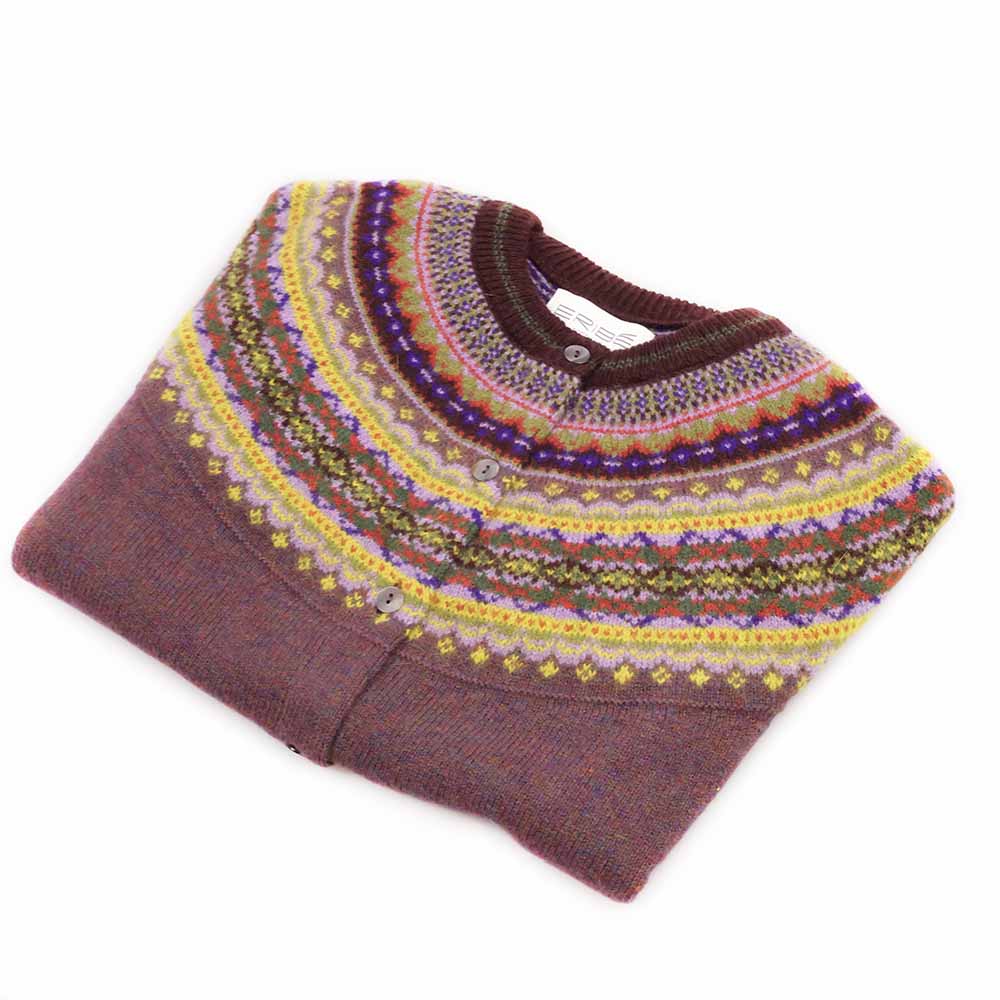 Eribé Damen Alpine Strickjacke Heide | Merino & Alpaka | Made in Scotland