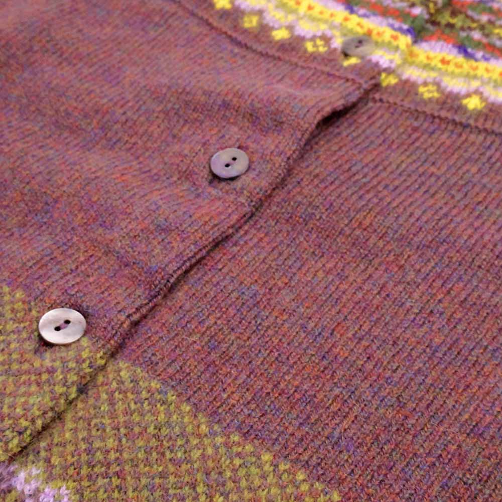 Eribé Damen Alpine Strickjacke Heide | Merino & Alpaka | Made in Scotland