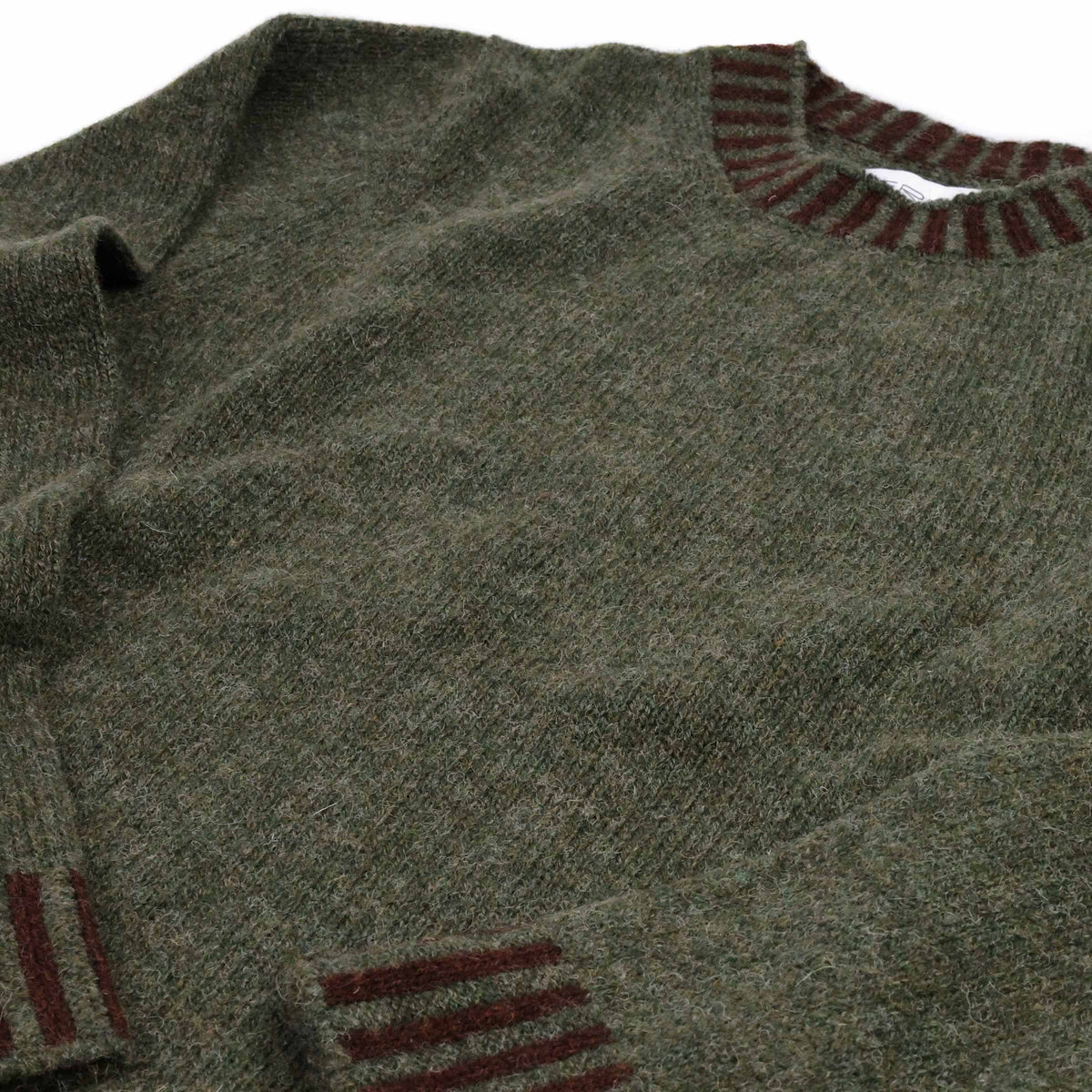 Eribé Bruar Pullover Green Lichen | 100% Shetlandwolle | Made in Scotland