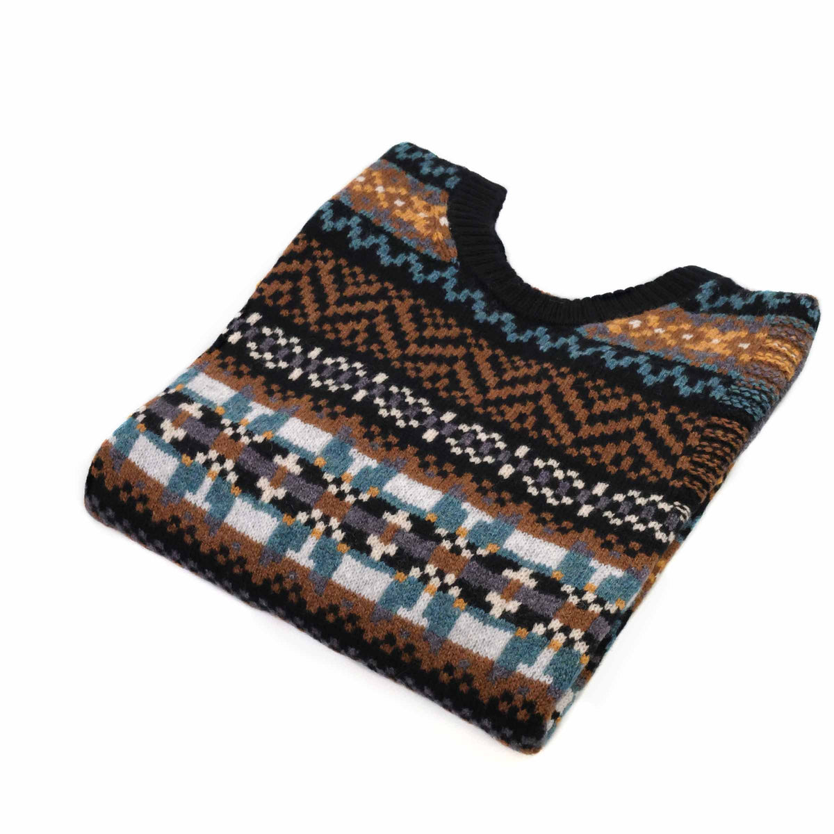 Eribé Damen Stobo Graffiti Pullover Birlie | Lila & Senfgelb · Wendbar · Merino Lammwolle
