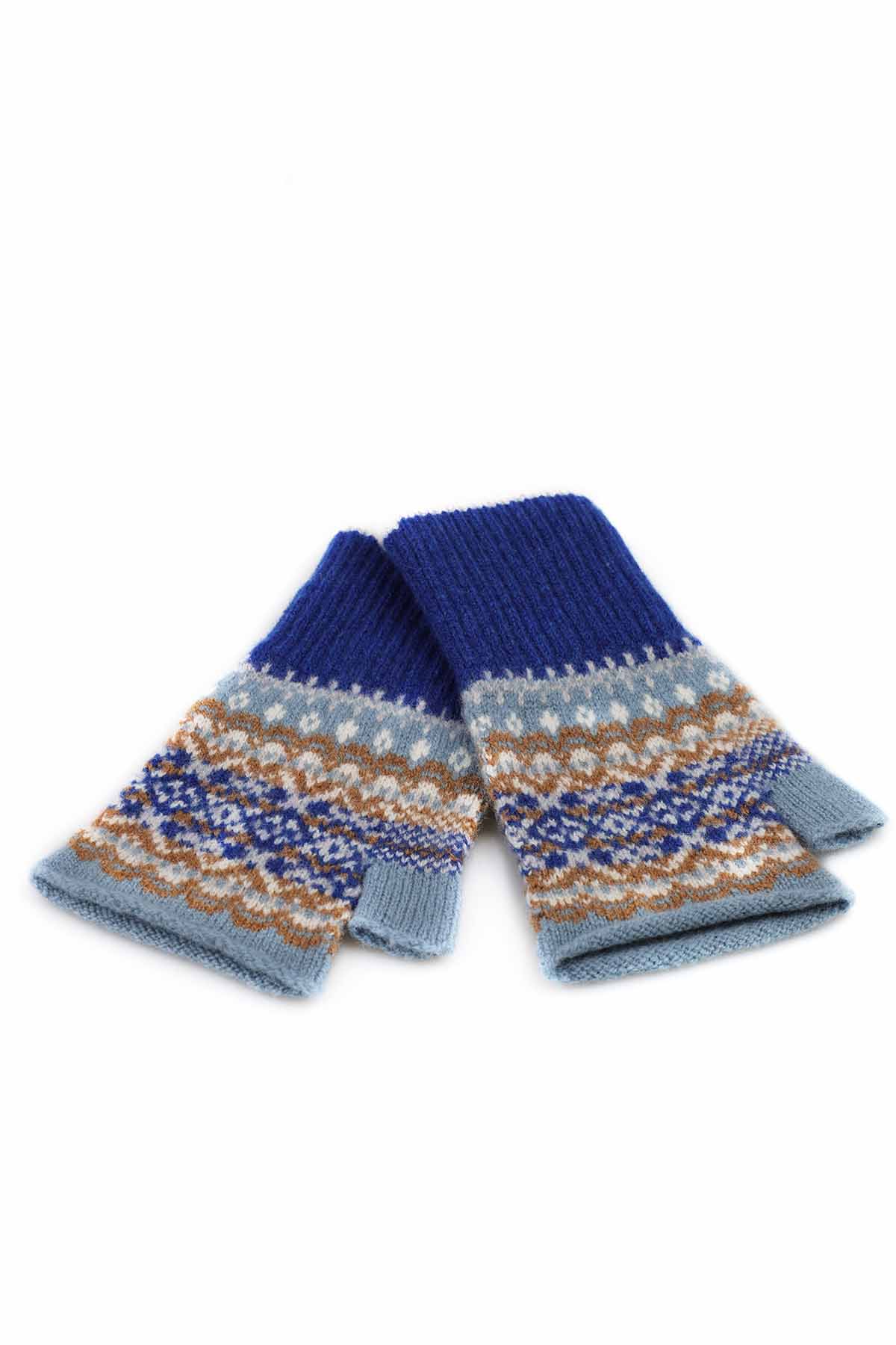 Eribé Damen Offene Handschuhe Reine Merino Schurwolle Alloa Dew