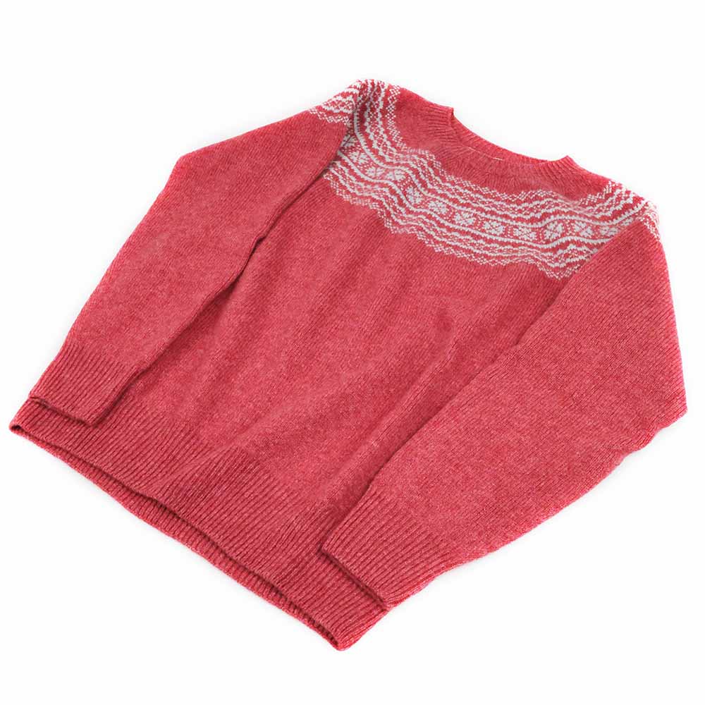 Harley-Scotland-Damen-Fairisle-Pullover-Pastel-Rosa