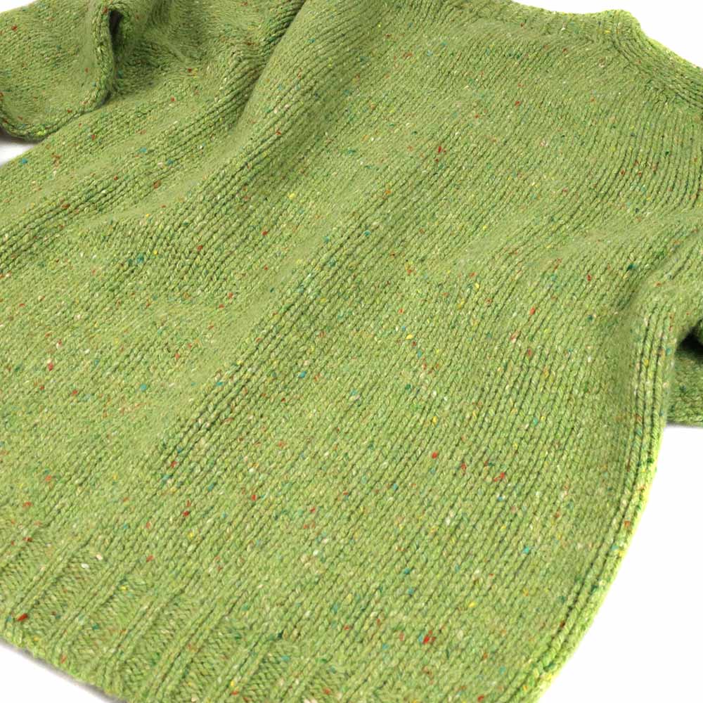 Harley-Scotland-Damen-Grob-gestrickter-Pullover-Grun-Rucken