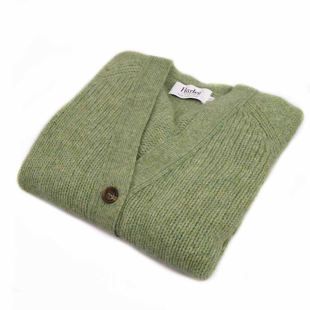 Cardigan Damen Salbei Grün | Superweiche Wolle