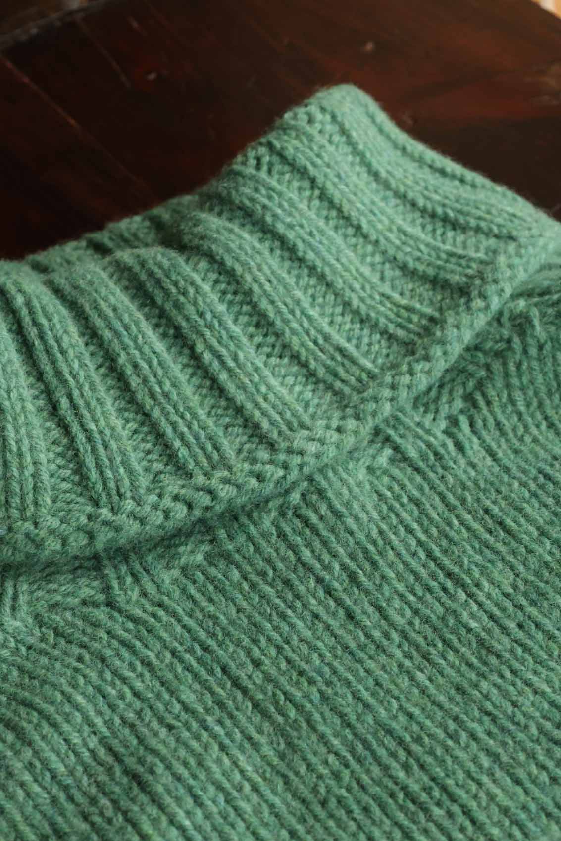 Damen Wool Pullover mit Rollkragen | Reine Lammwolle Grün