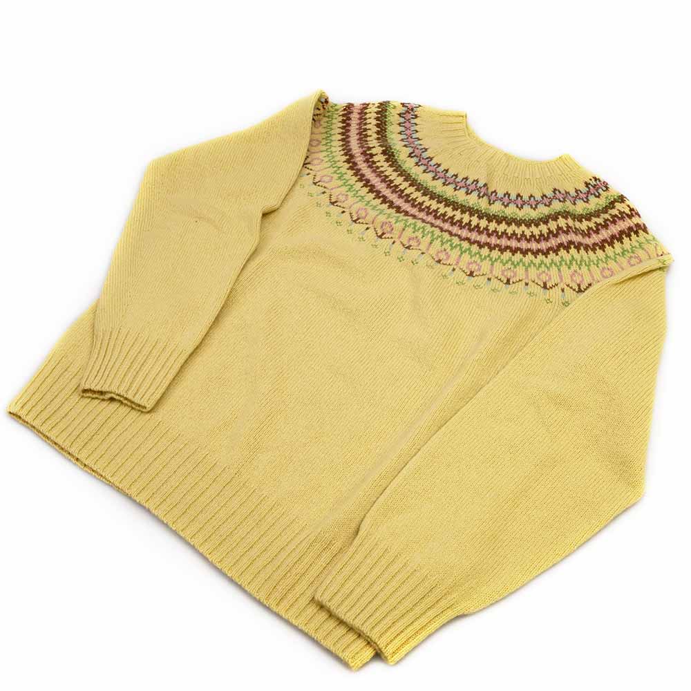 Pull Harley pour femme, jaune pastel, ultra-doux, en laine vierge