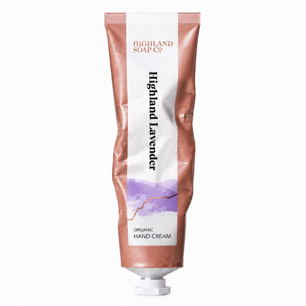 Organische Handcreme Highland Lavendel 70ml — Tubenansicht, The Highland Soap Company