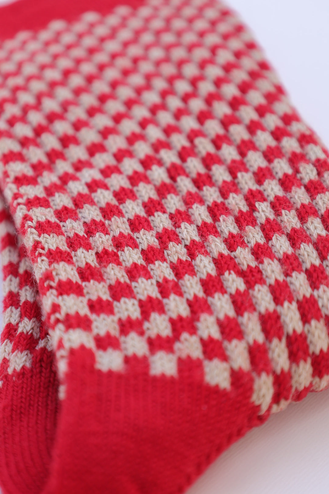 Women's Checkered Socks - Red