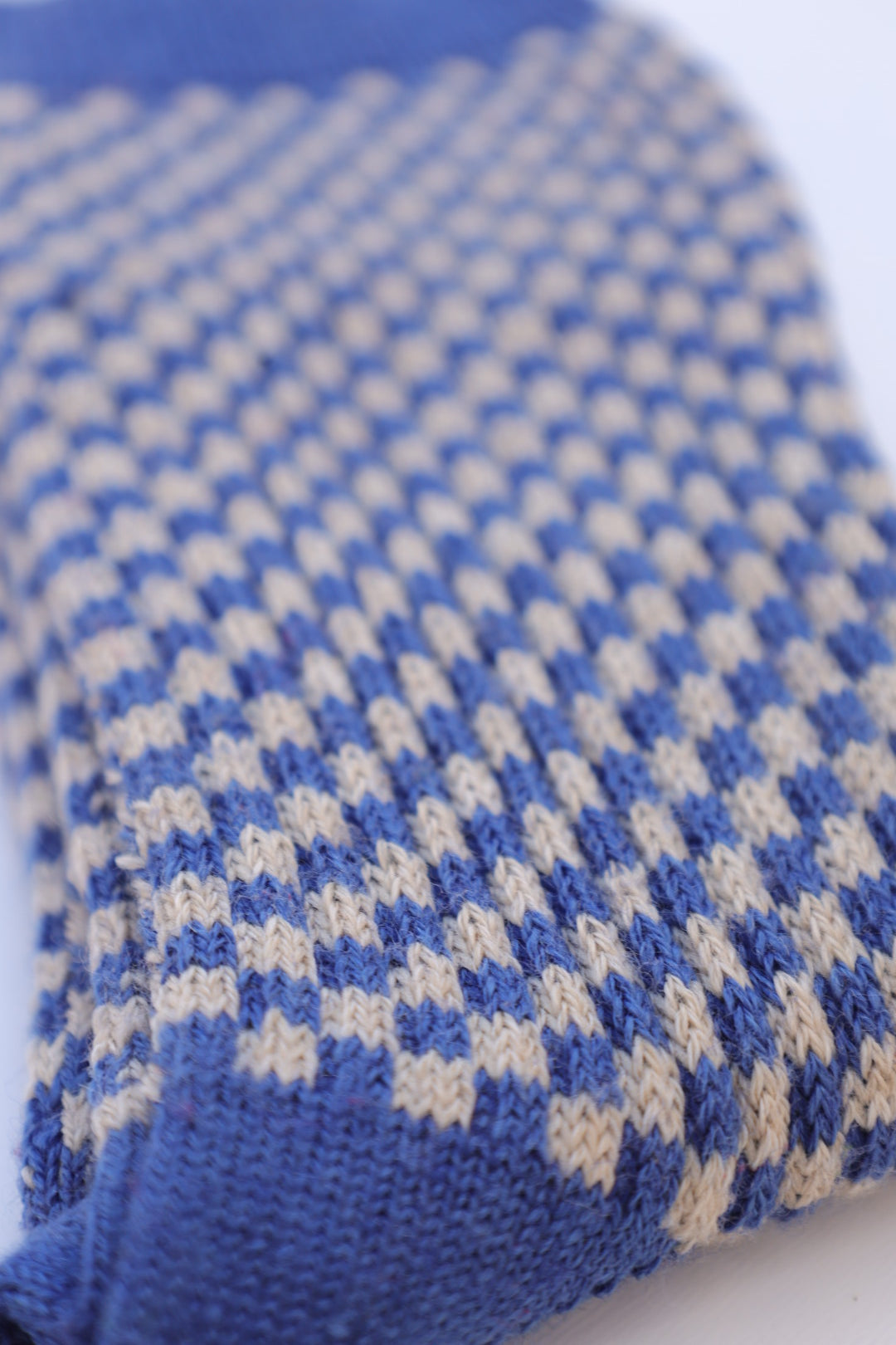 Women's Checkered Denim Blue Socks