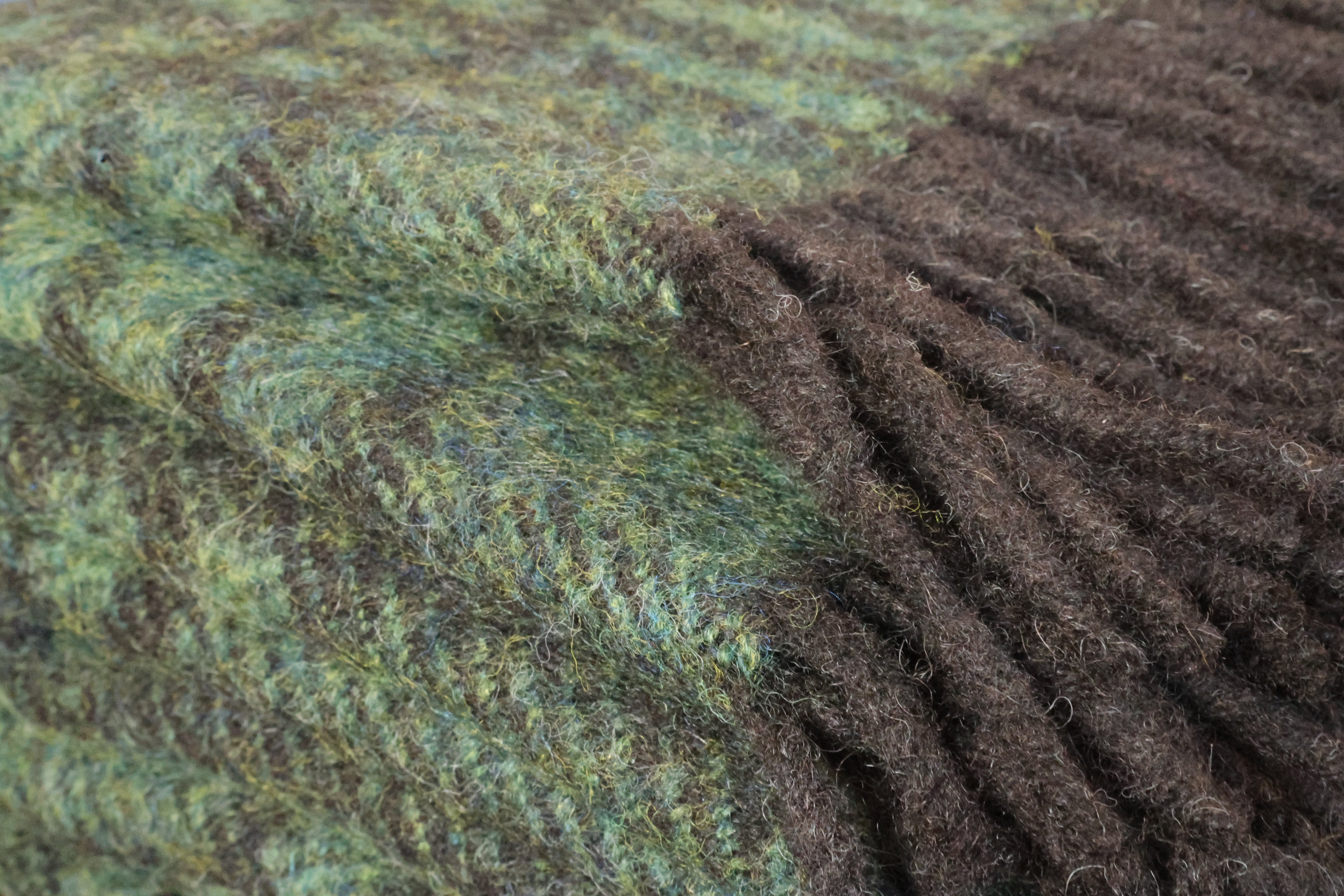 Shetland Wool Blanket Peacock Green