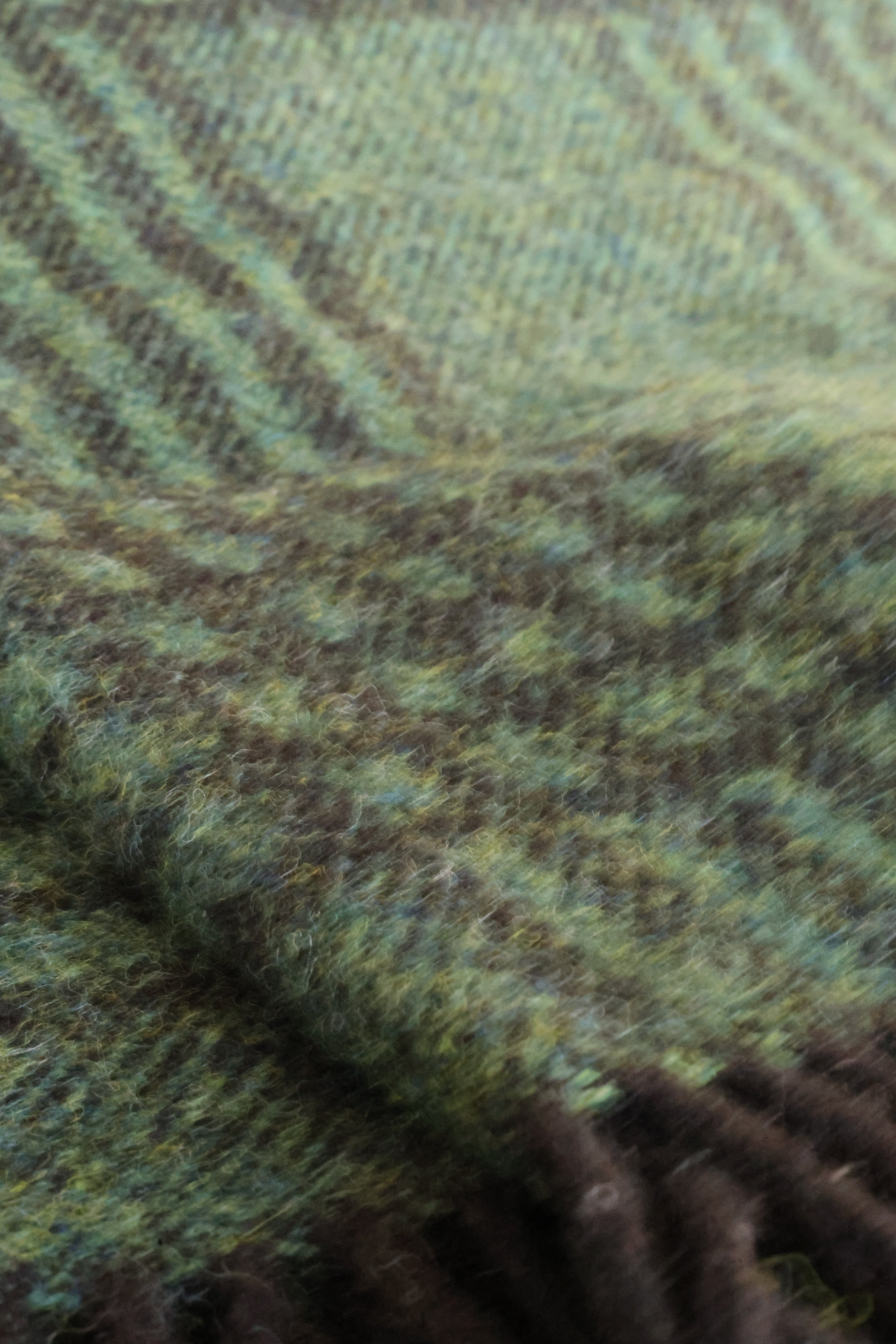 Shetland Wool Blanket Peacock Green