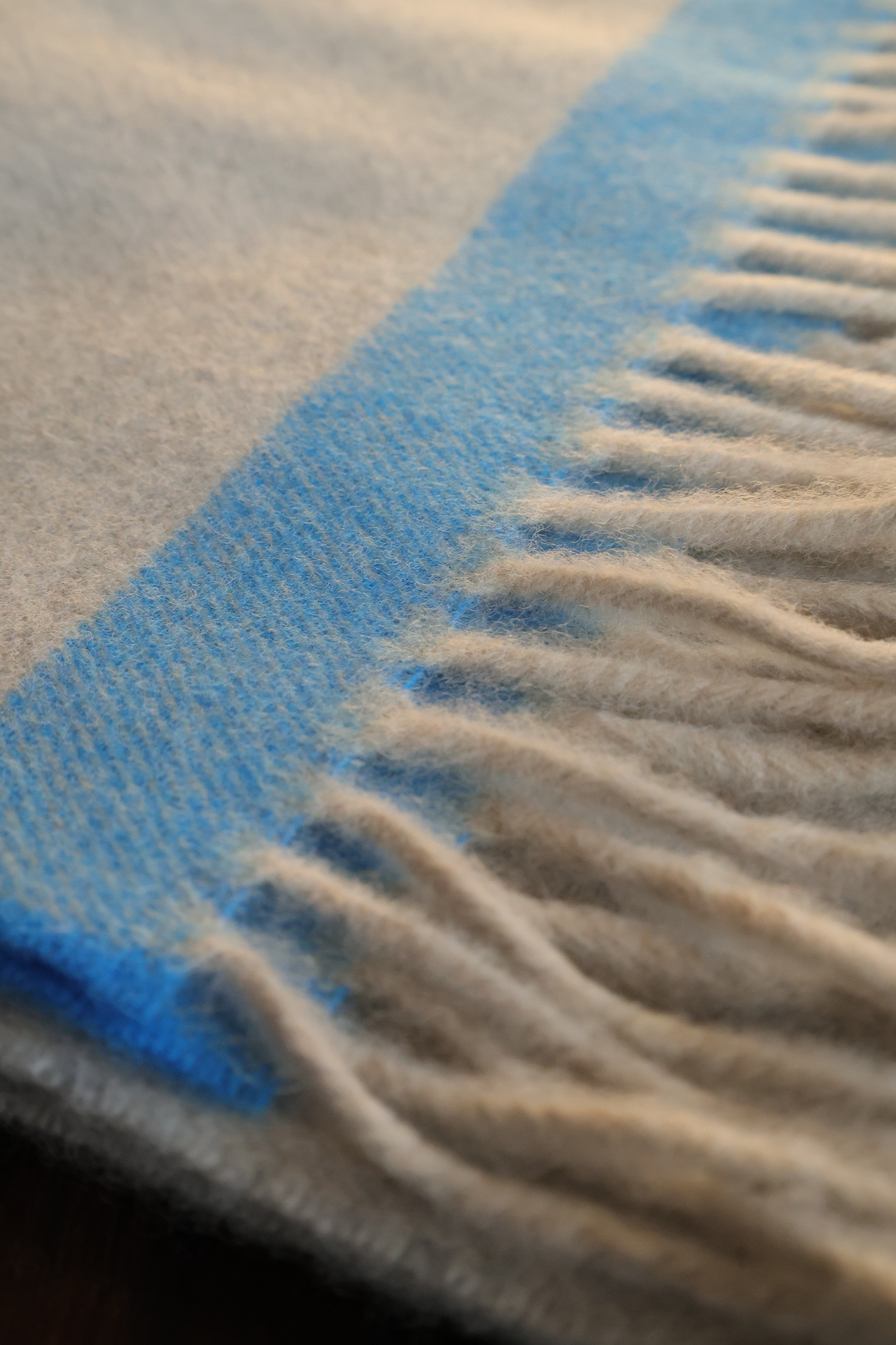 Kaschmir Lammswolle Schal Hell Grau