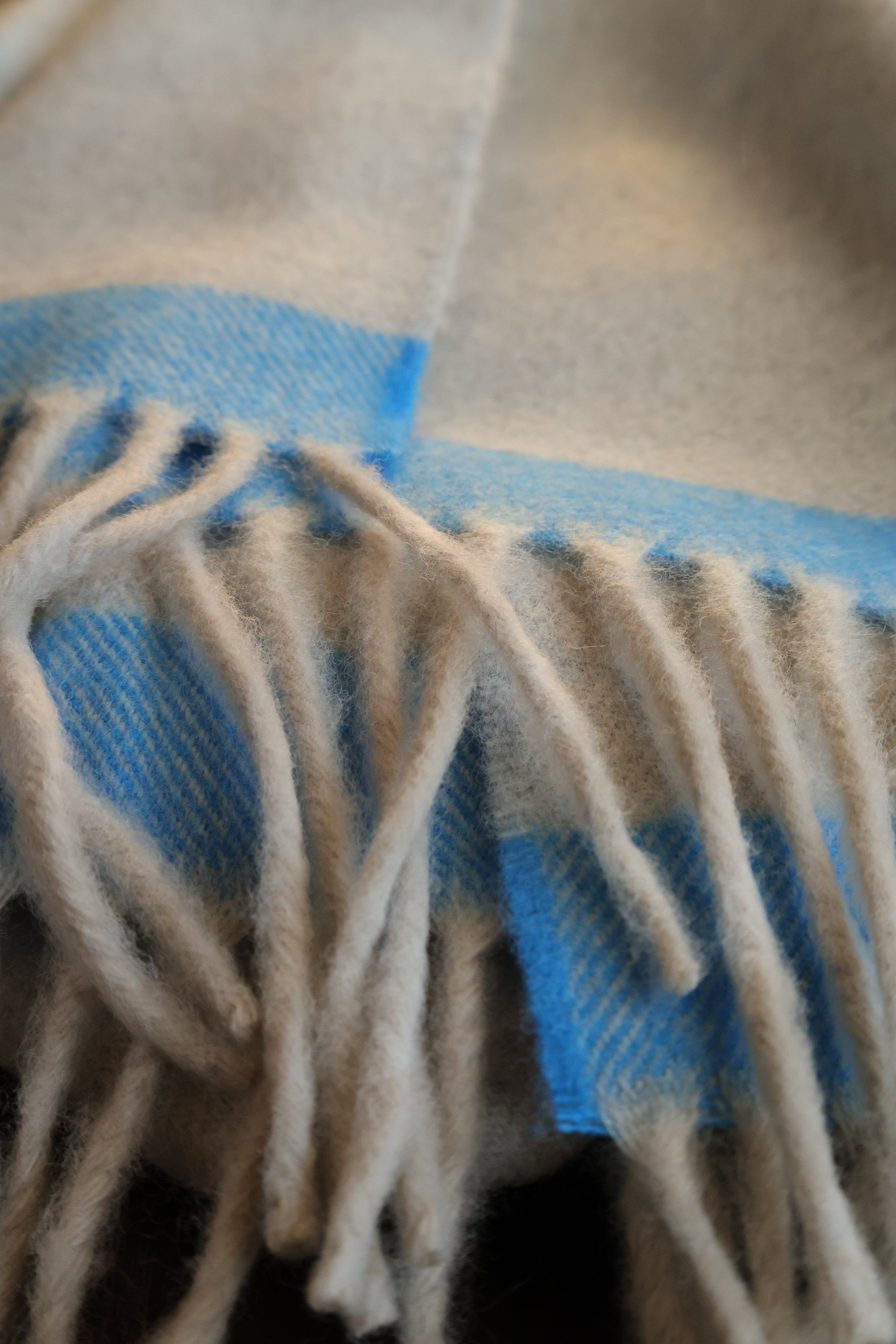 Kaschmir Lammswolle Schal Hell Grau