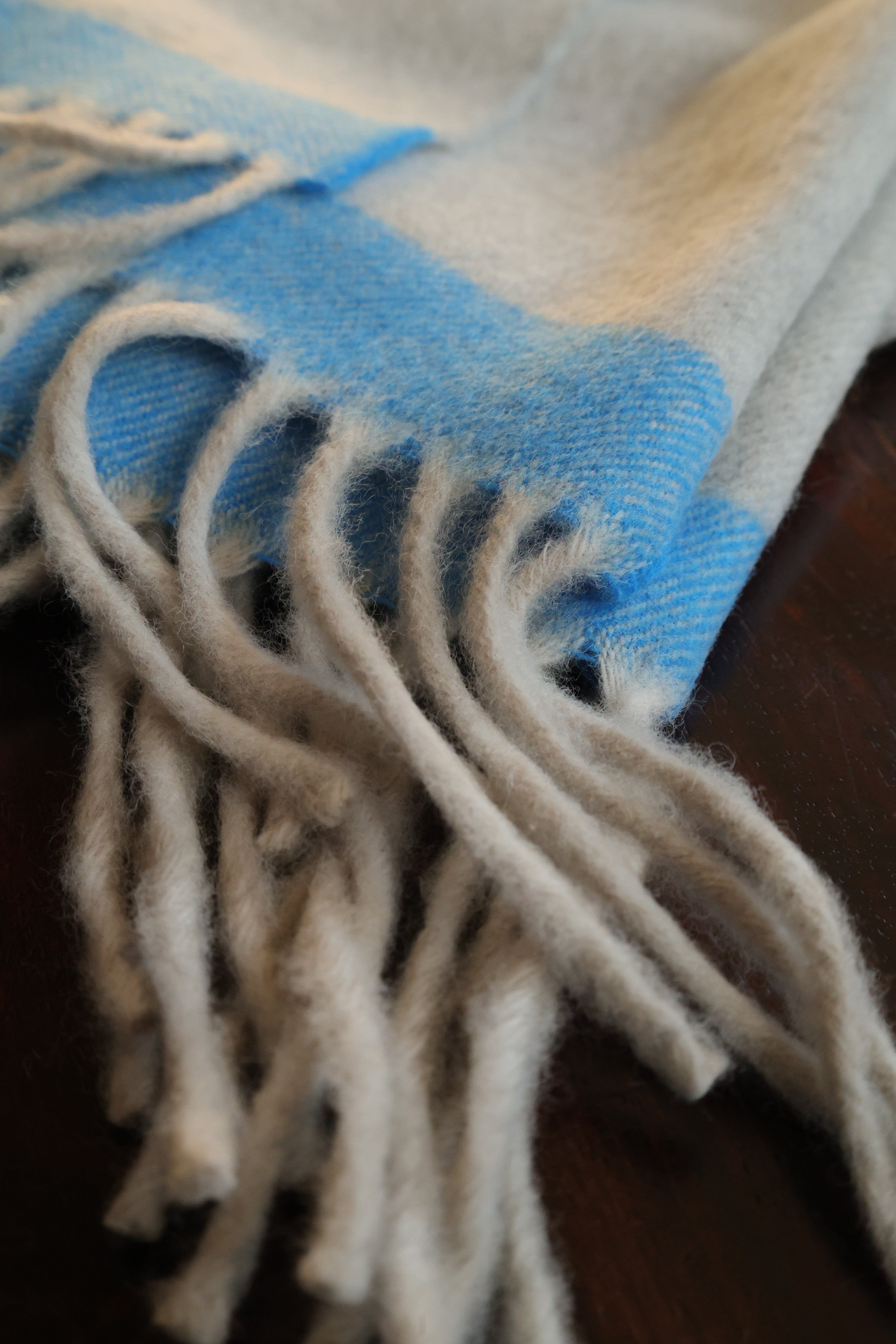 Kaschmir Lammswolle Schal Hell Grau