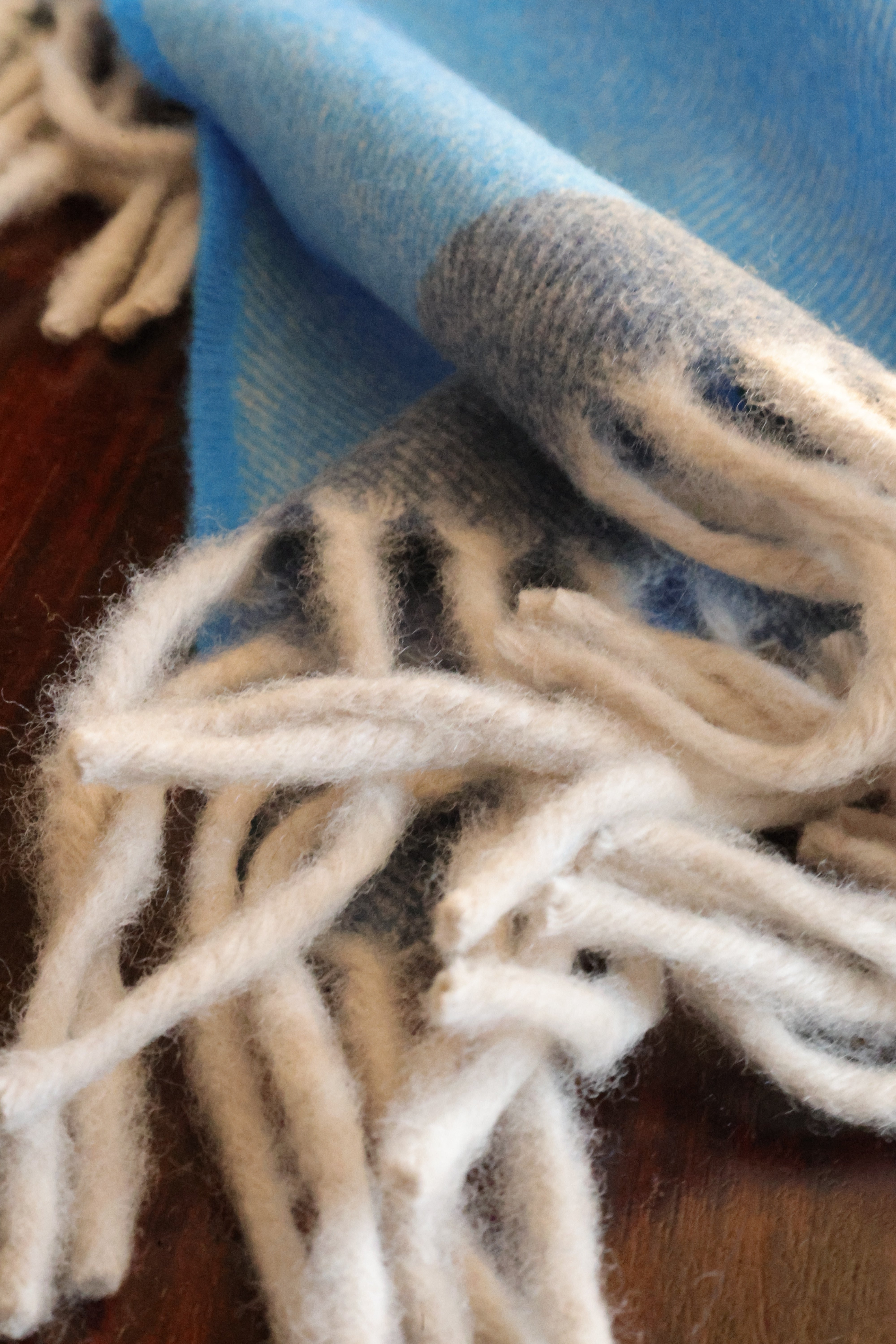 Cashmere Lambswool Scarf Sky Blue