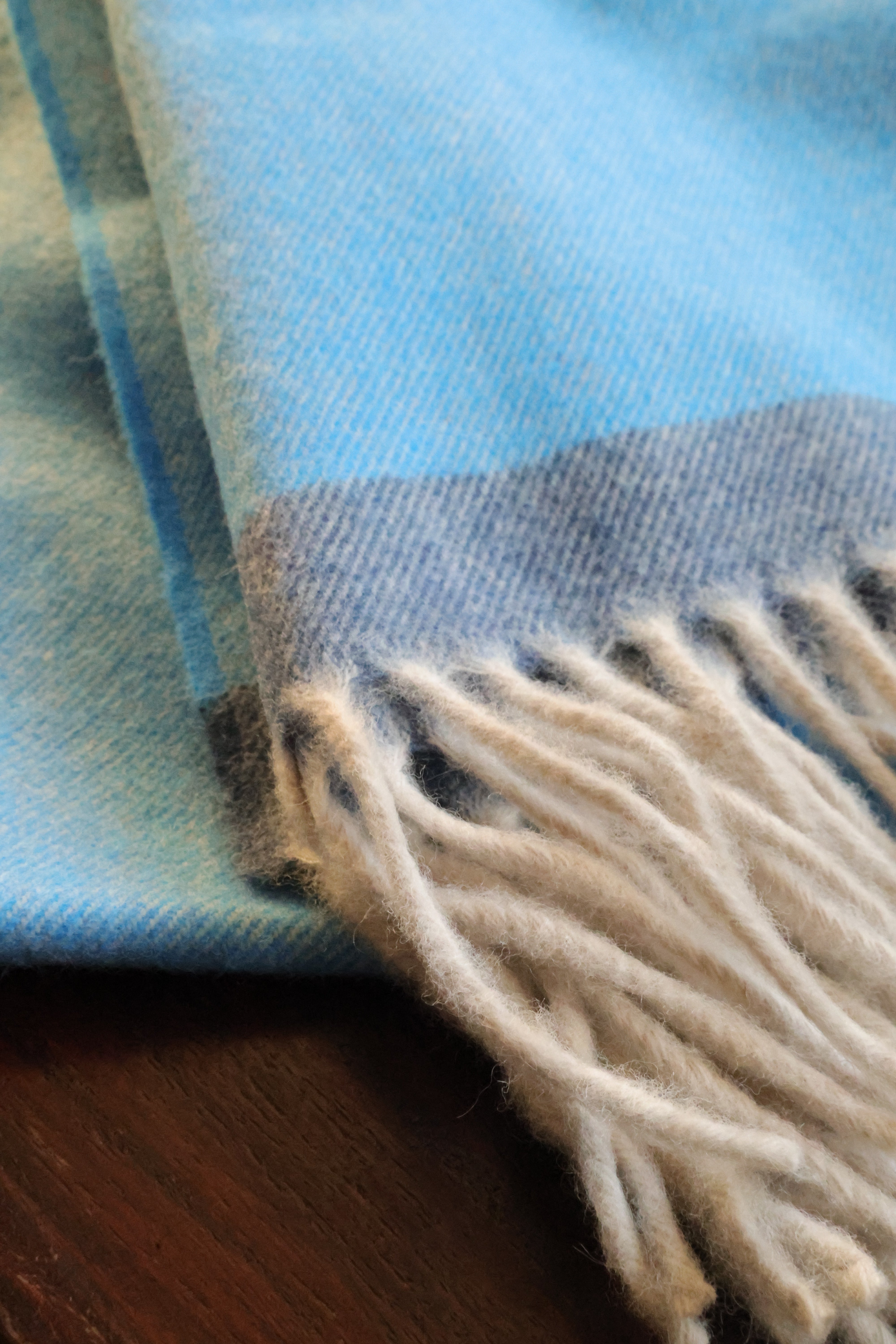 Cashmere Lambswool Scarf Sky Blue