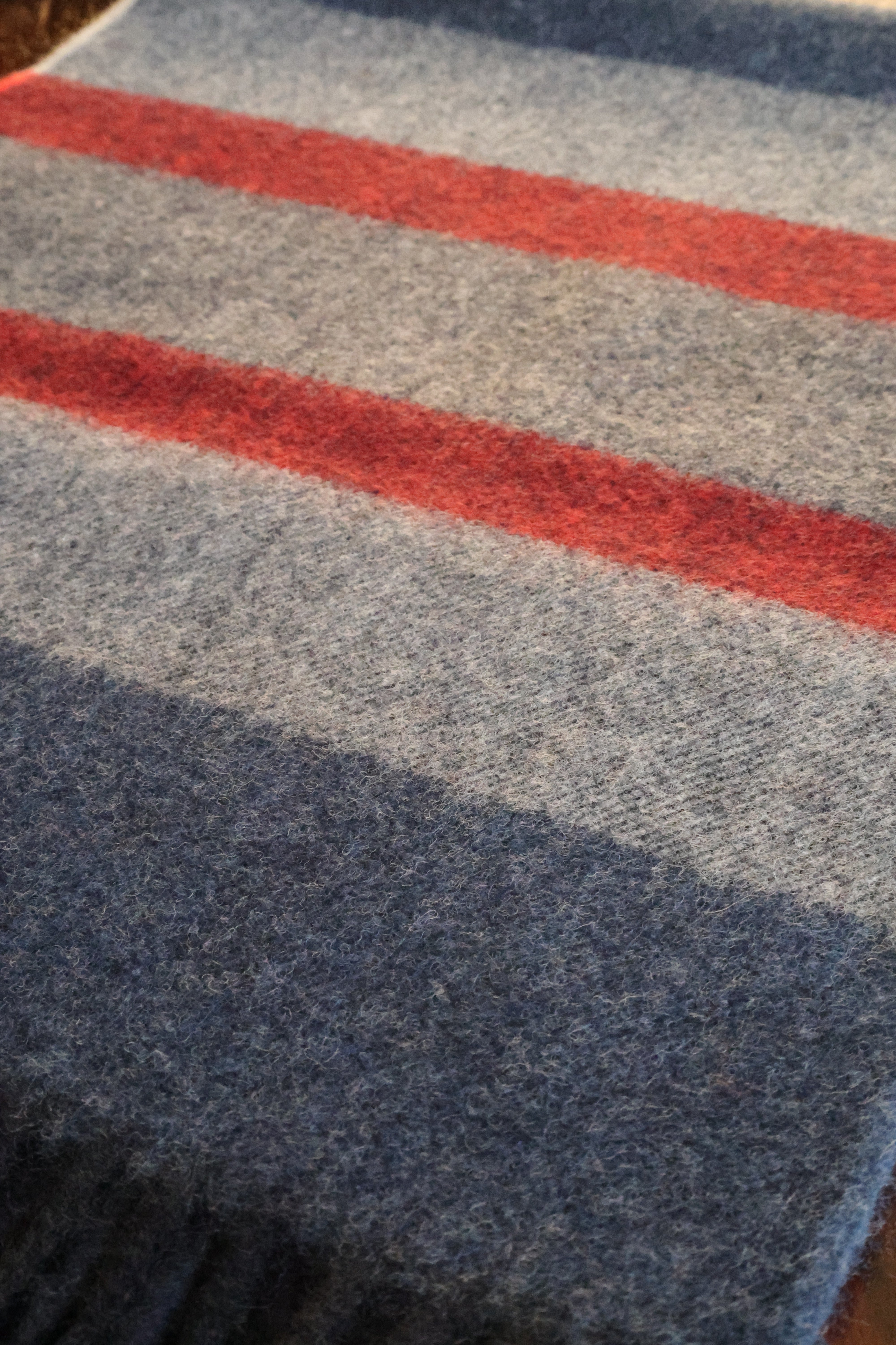 Kaschmir Lammwolle Schal Blau