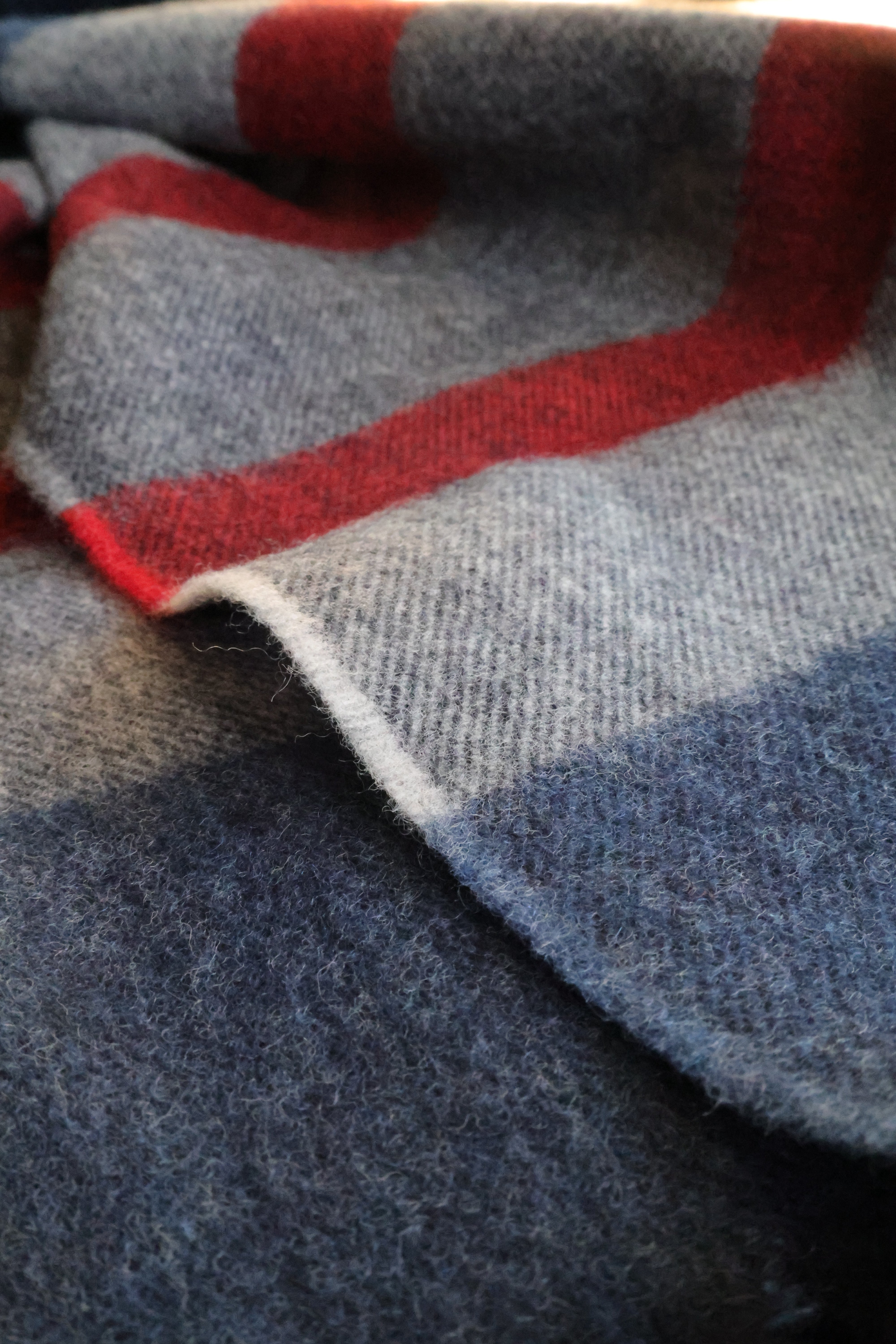 Kaschmir Lammwolle Schal Blau