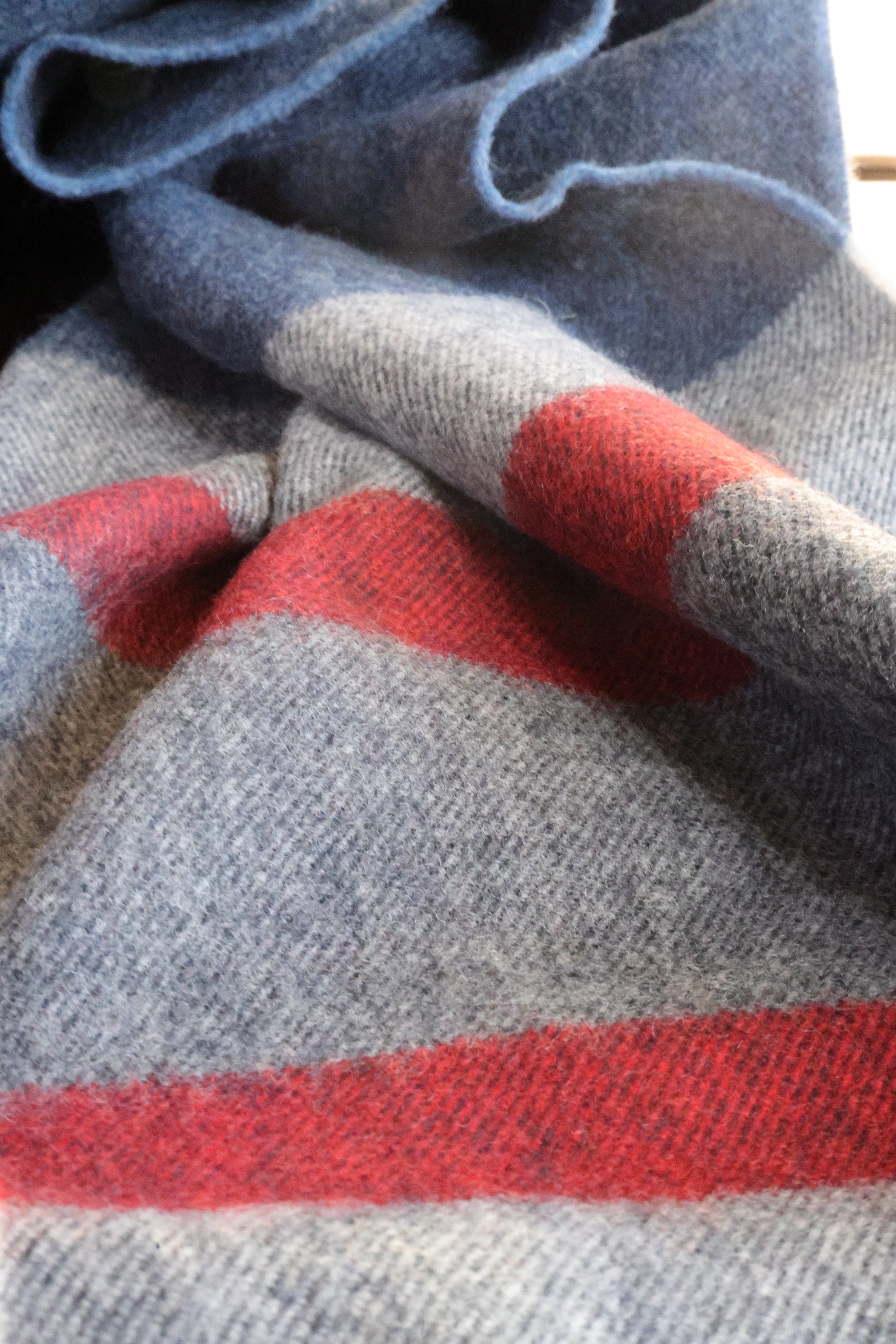 Kaschmir Lammwolle Schal Blau