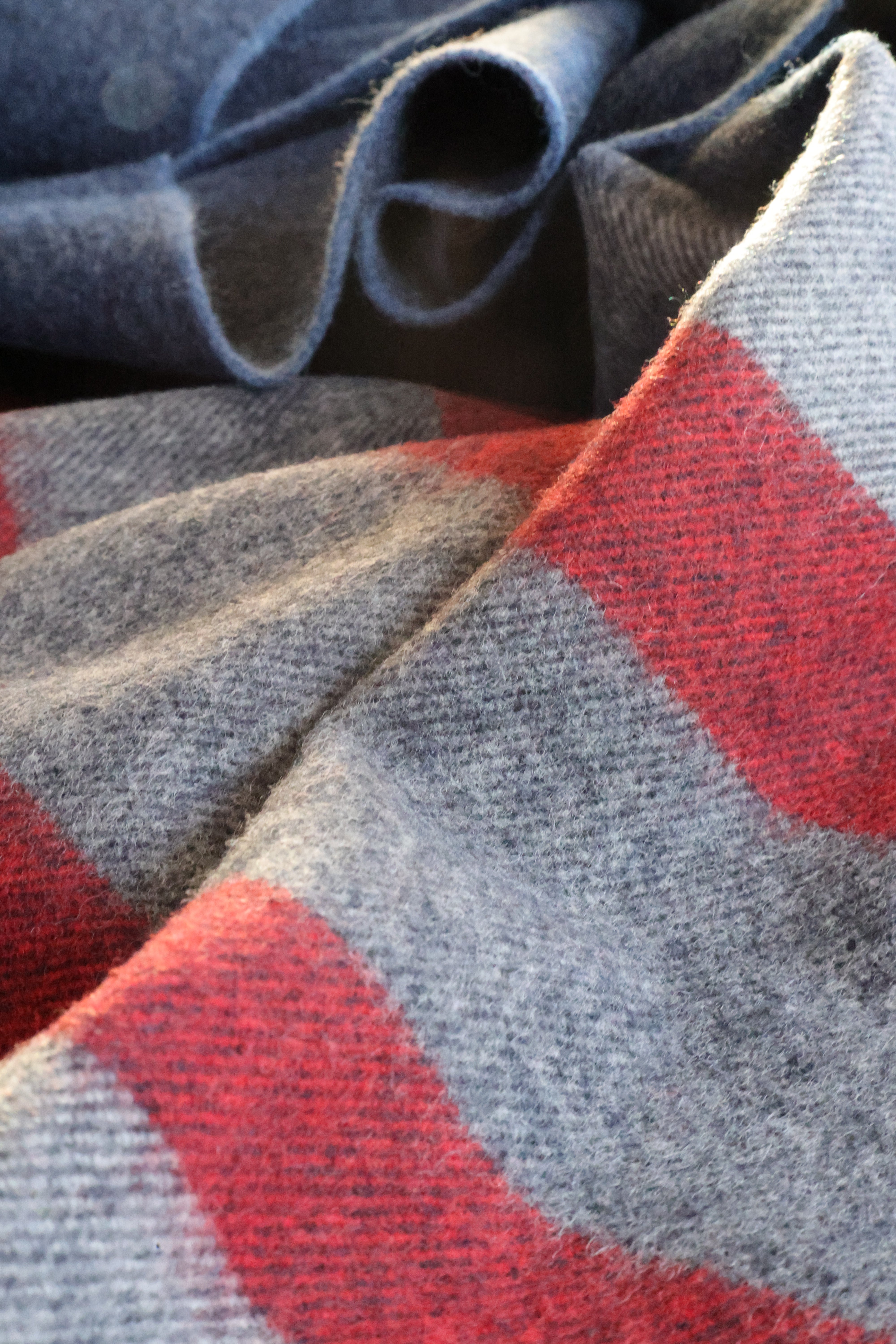 Kaschmir Lammwolle Schal Blau