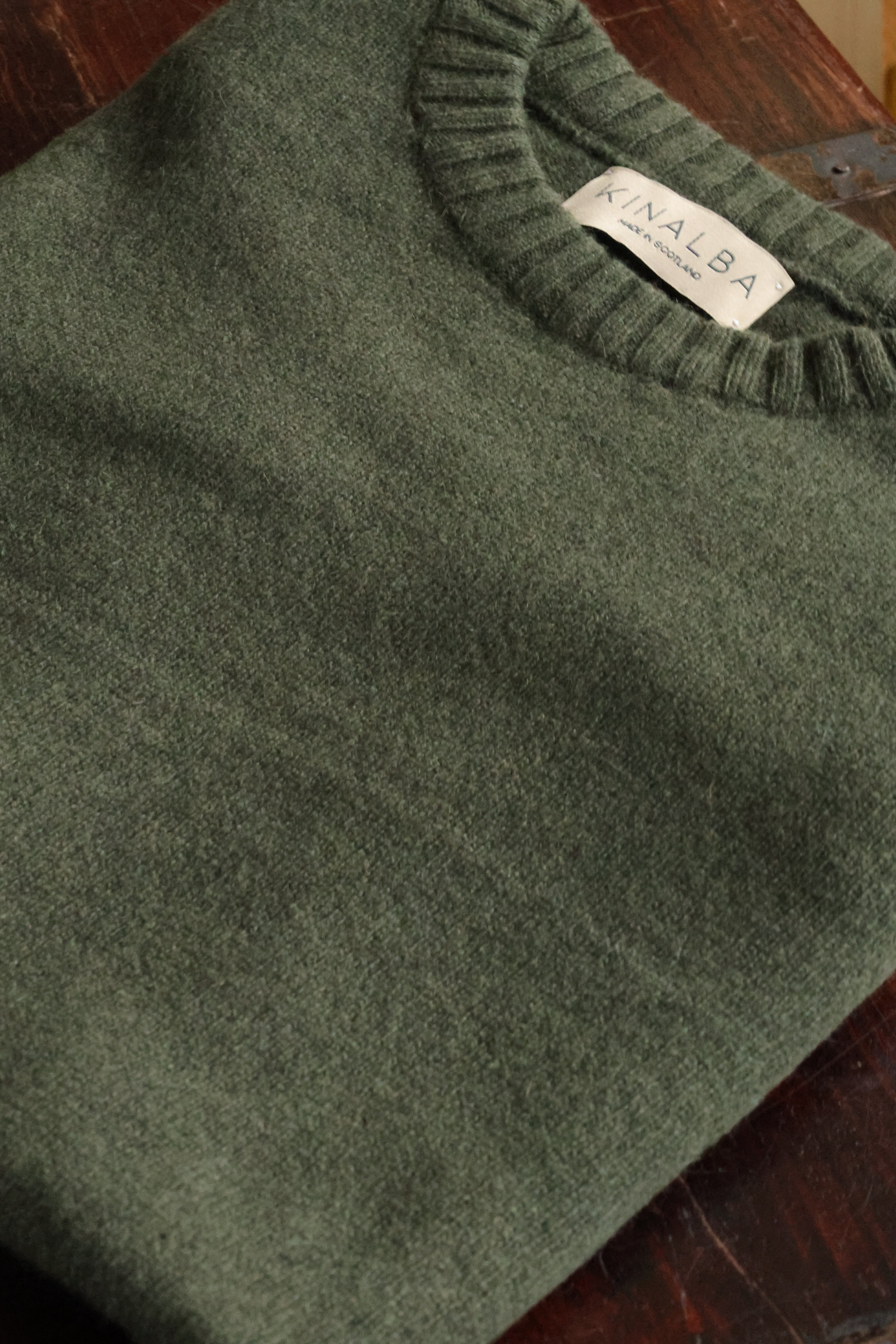 Kaschmir Rundhals Pullover Grün | Herren