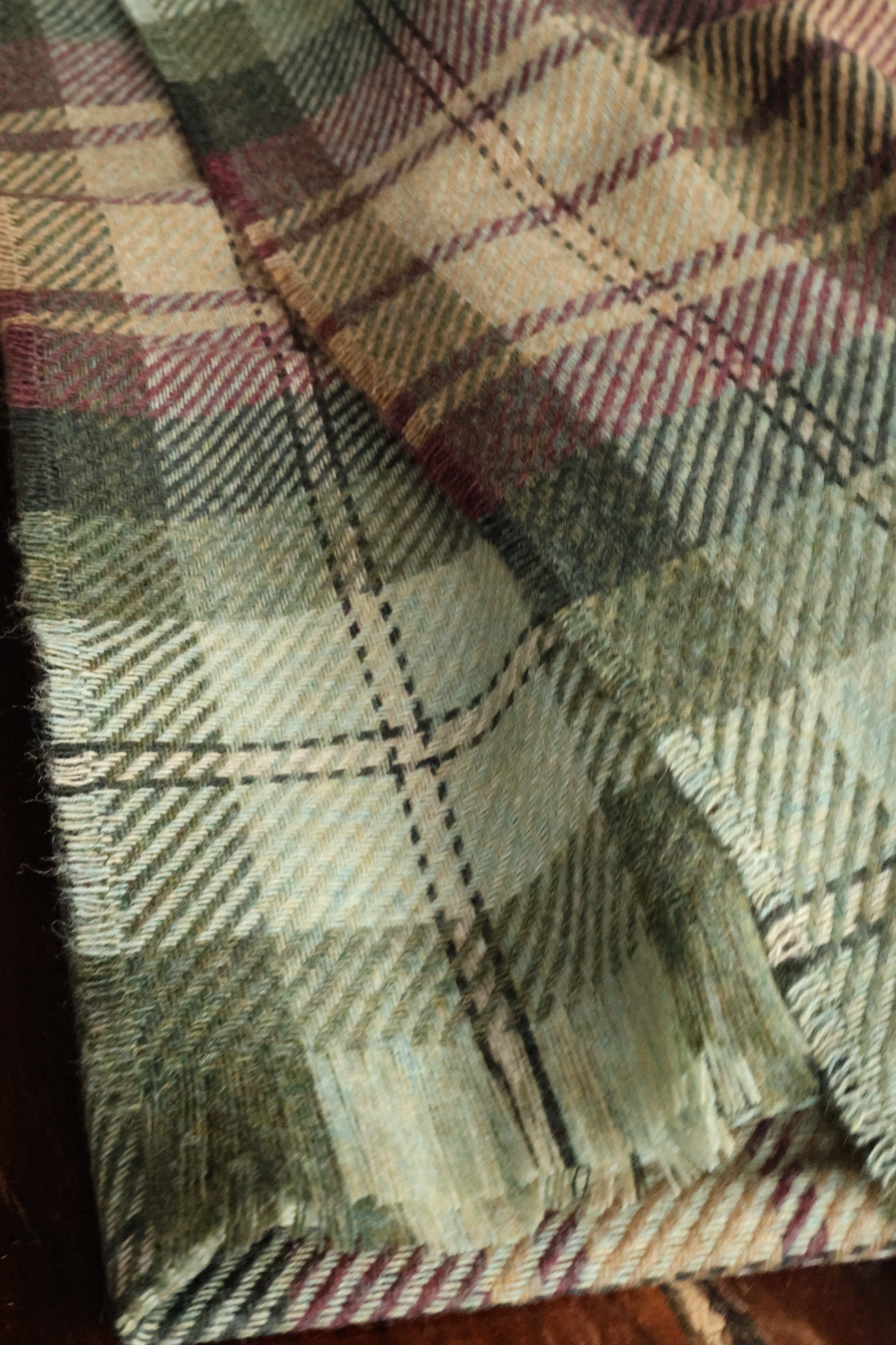 Wool Cashmere Scarf Checkered Auld Scotland
