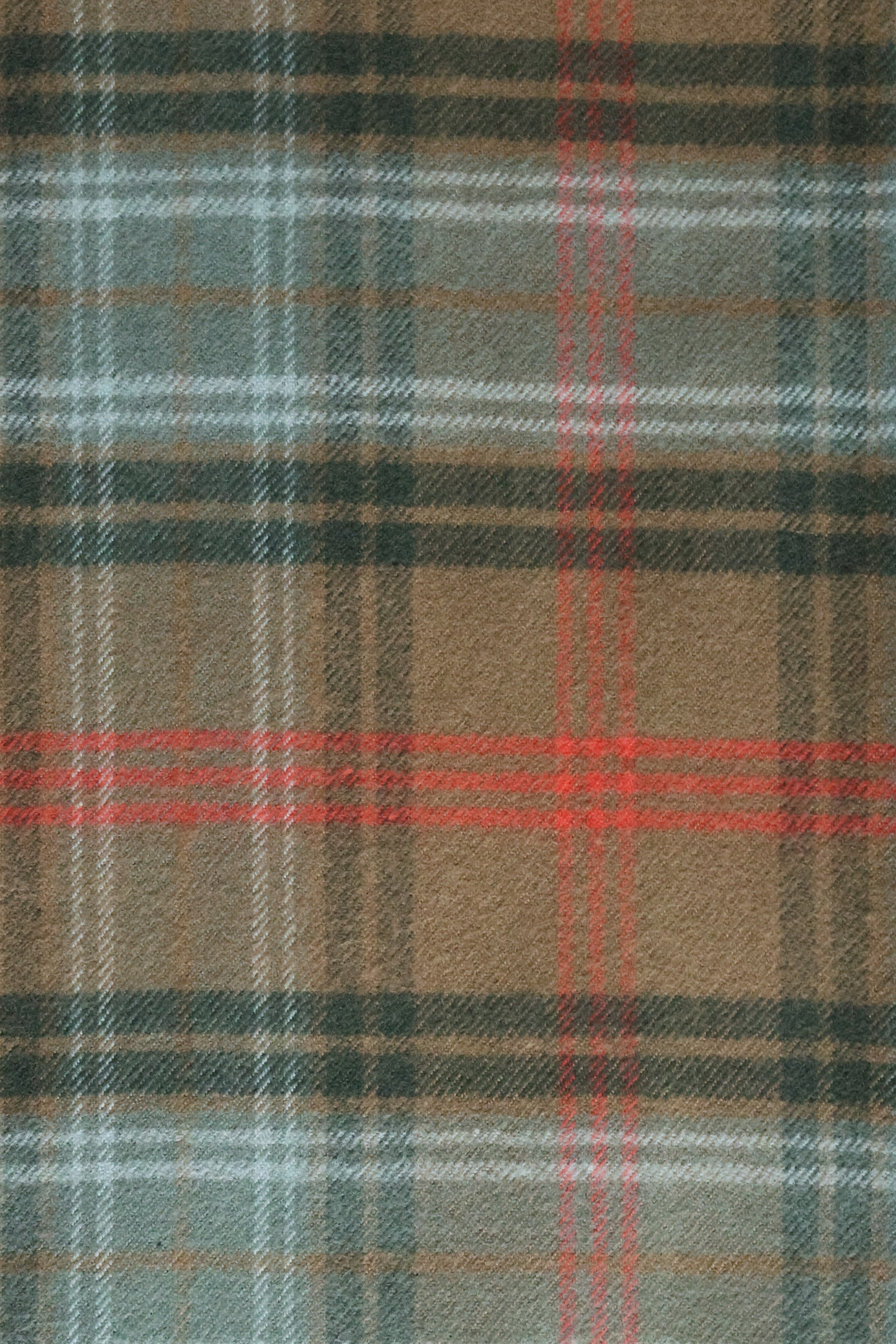 Wool blanket tartan brown