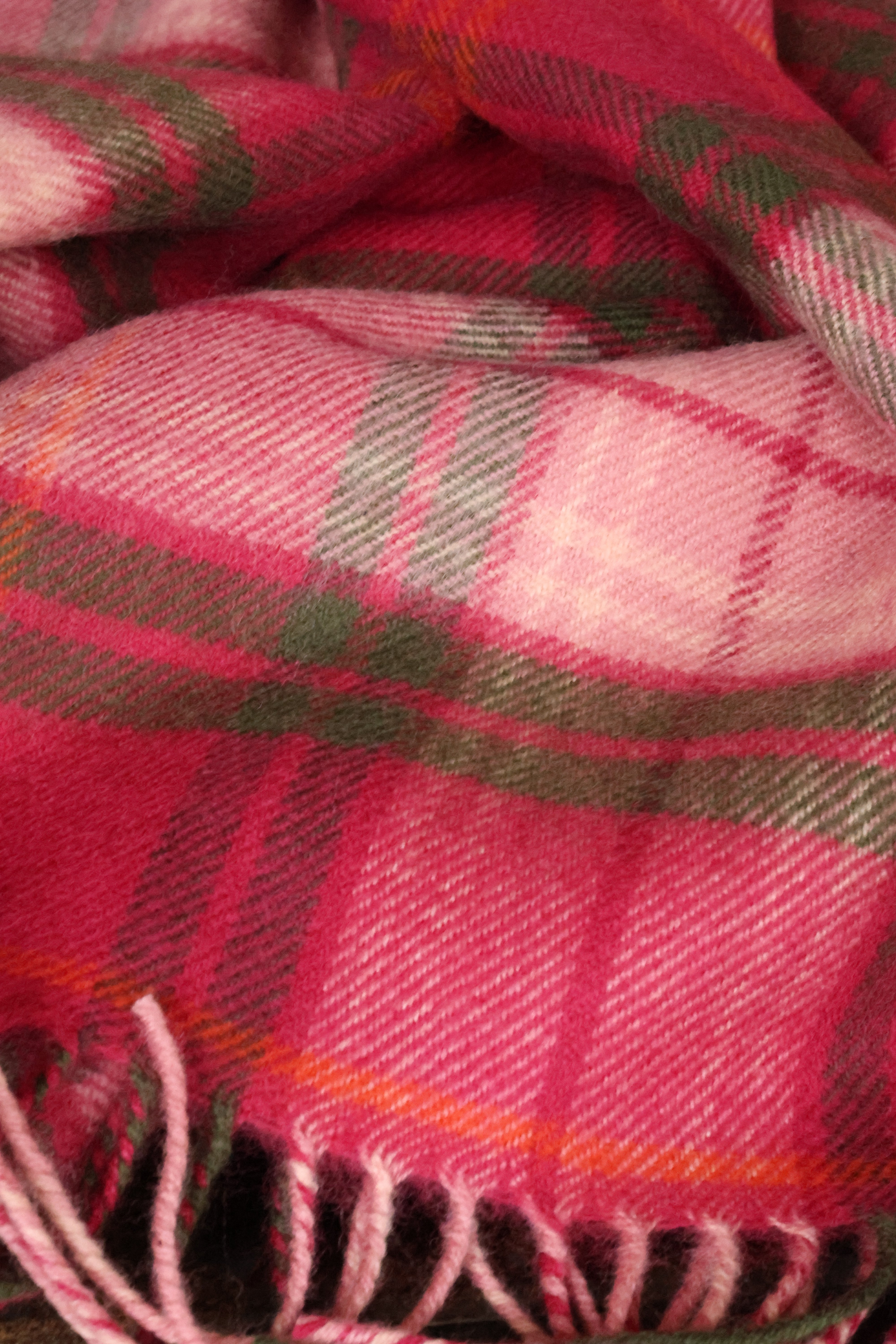 Wool blanket tartan brown