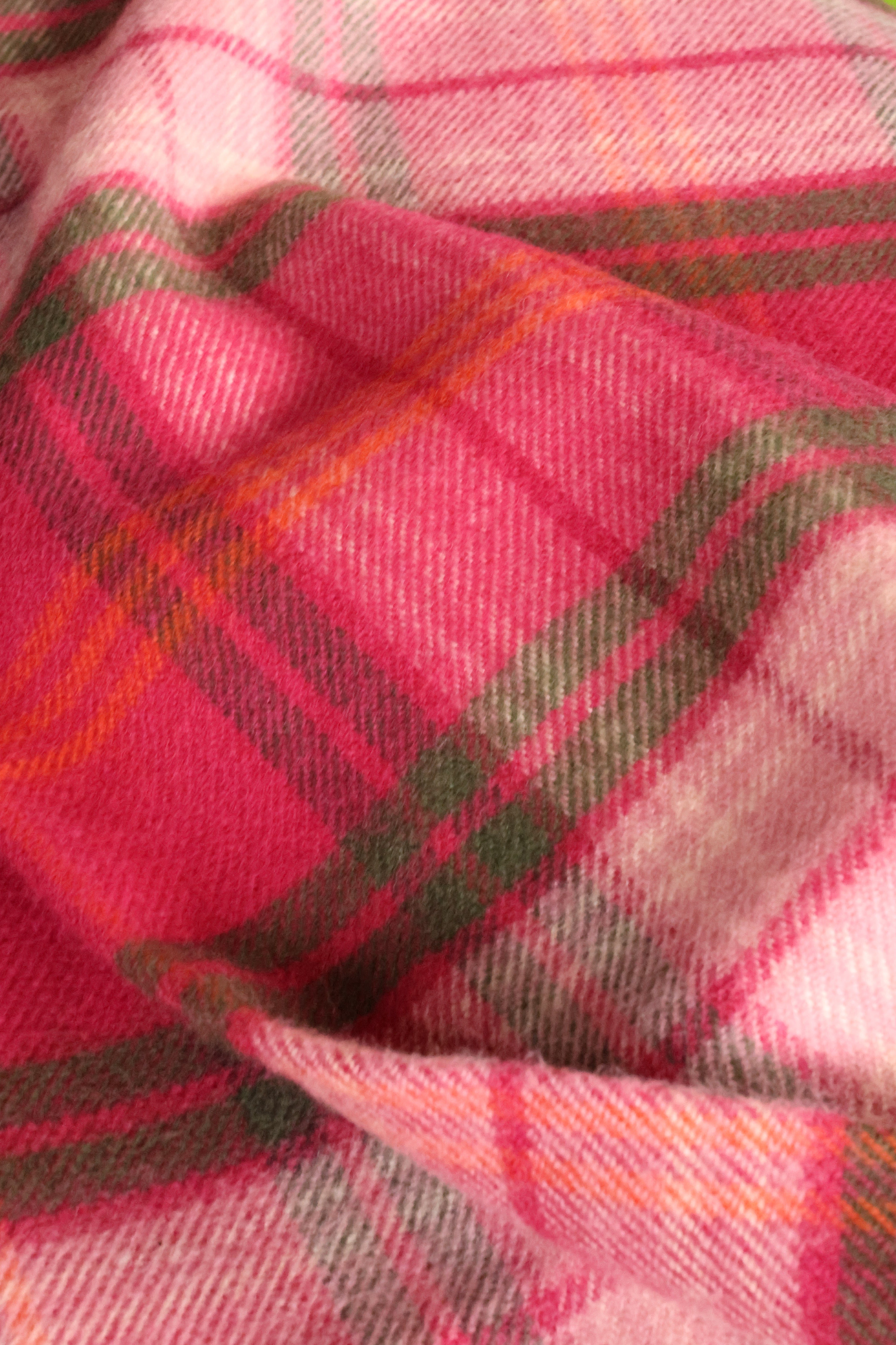 Wool blanket tartan brown