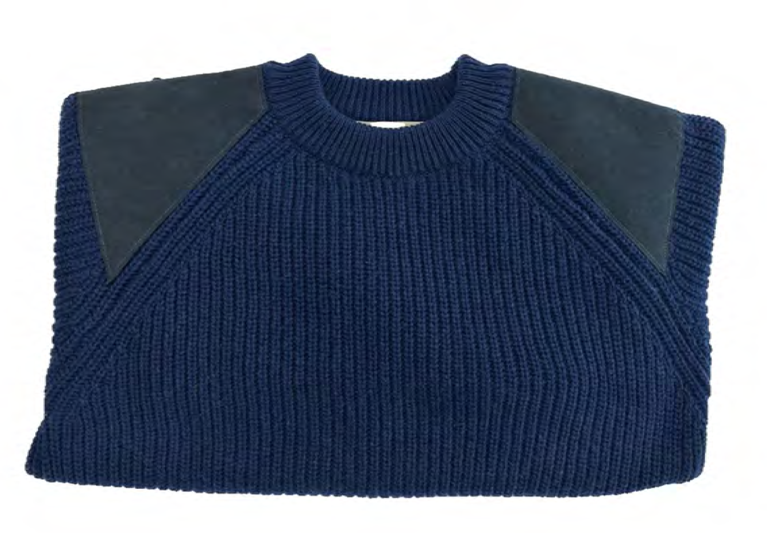 Gerippte Kaschmir Pullover für Herren Angler Design in Marine