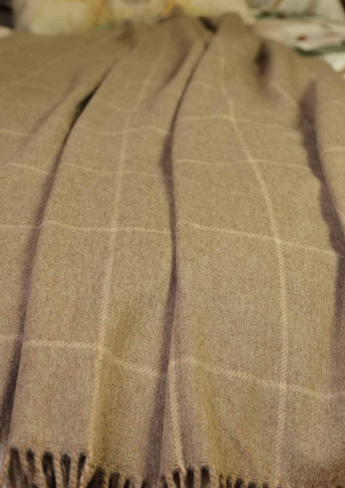 Kaschmir Tagesdecken Beige