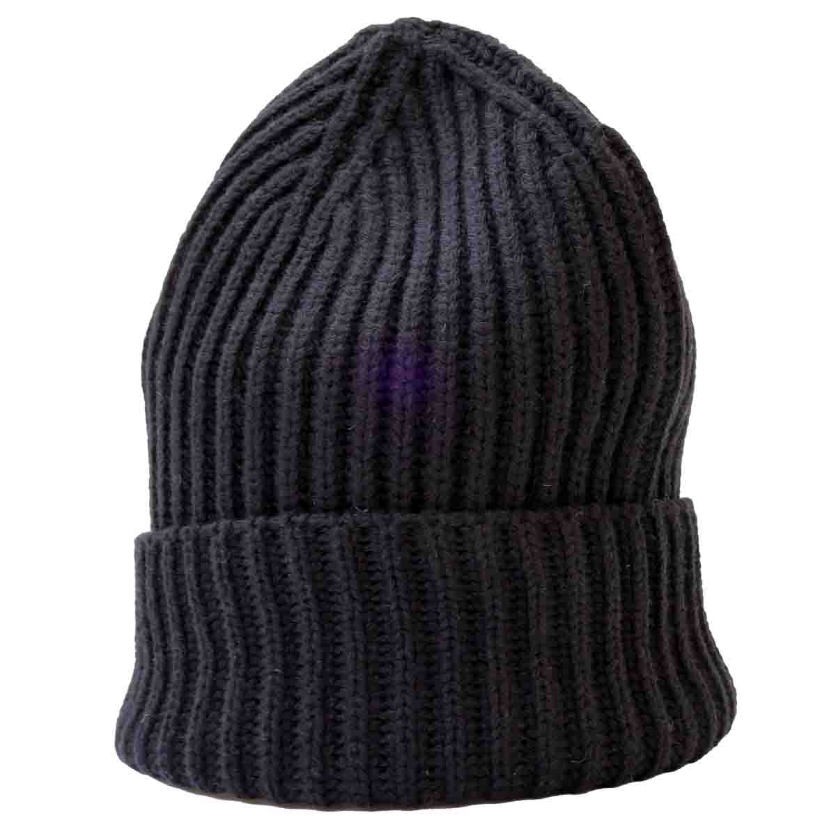 Cashmere Beanie Ribbed Black