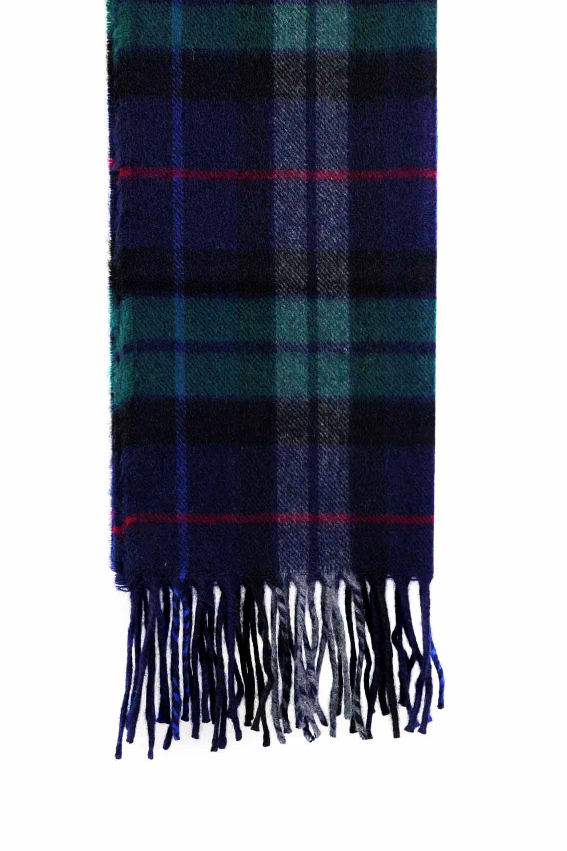 Kuuhi Kaschmirschal Dunvegan Blau Grün Tartan