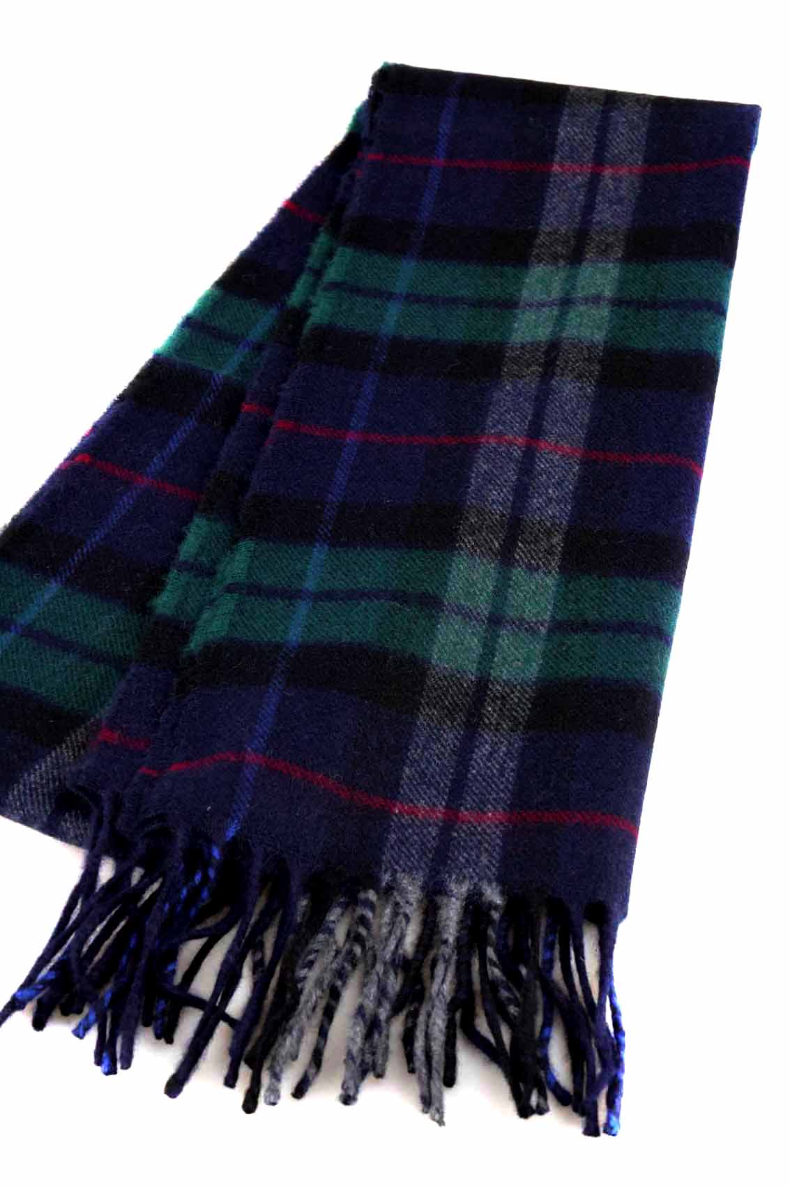 Kuuhi Kaschmirschal Dunvegan Blau Grün Tartan