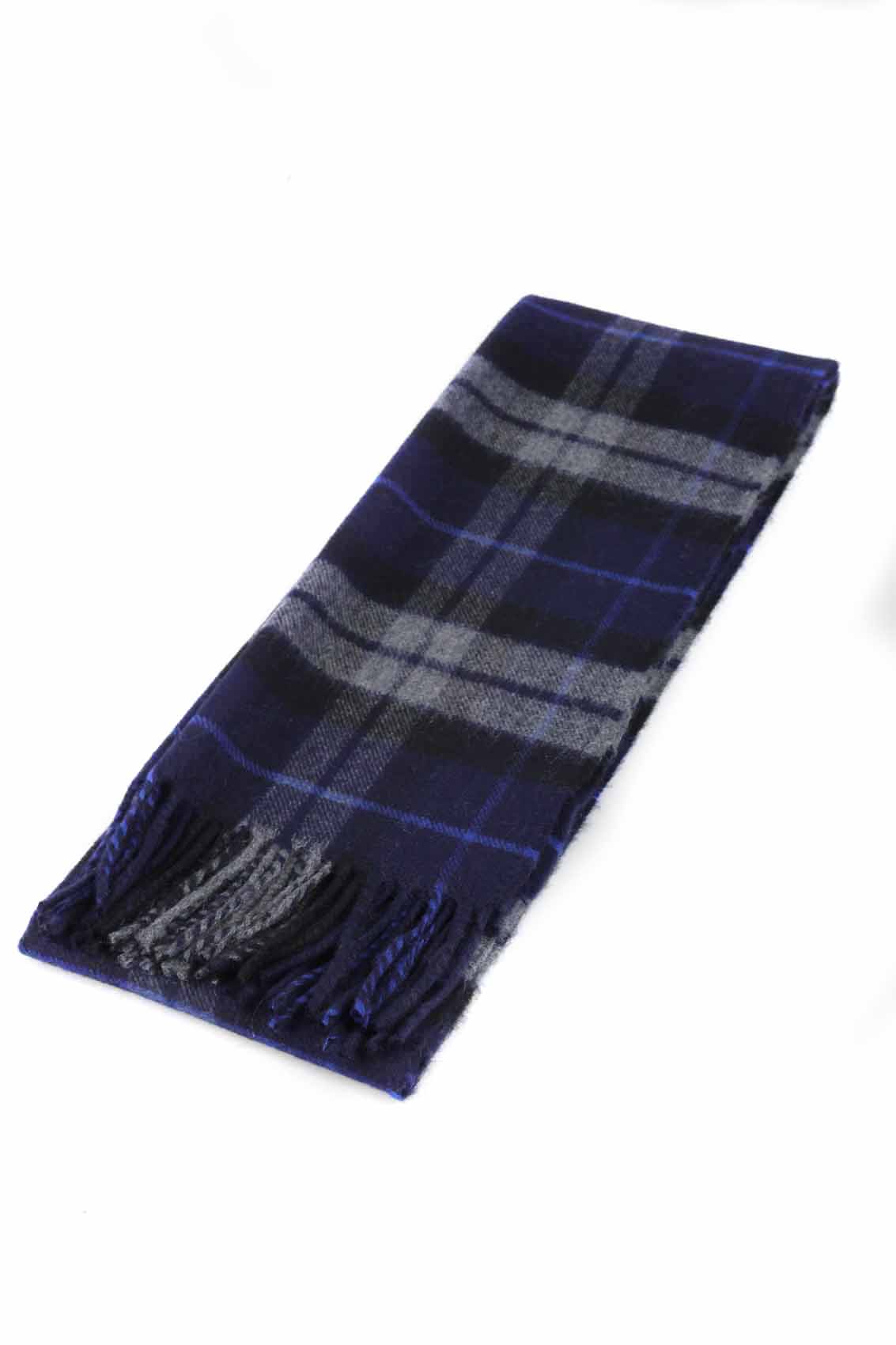 Kuuhi Kaschmirschal Neist Point Blau Weiss Tartan