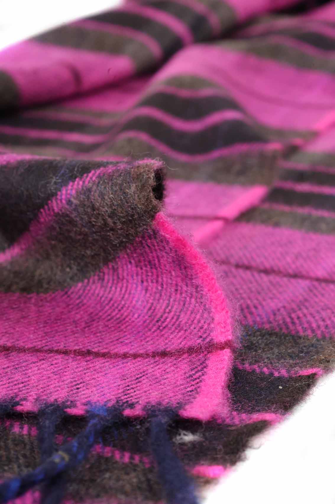 Kuuhi Kaschmirschal Portree Rosa Tartan