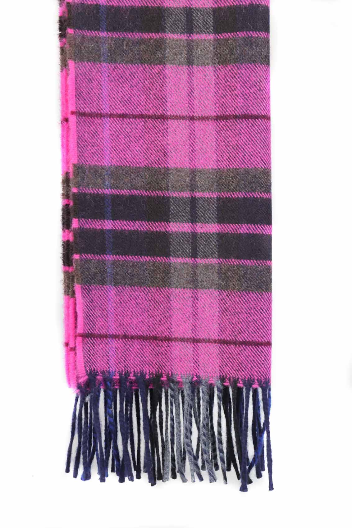 Kuuhi Kaschmirschal Portree Rosa Tartan