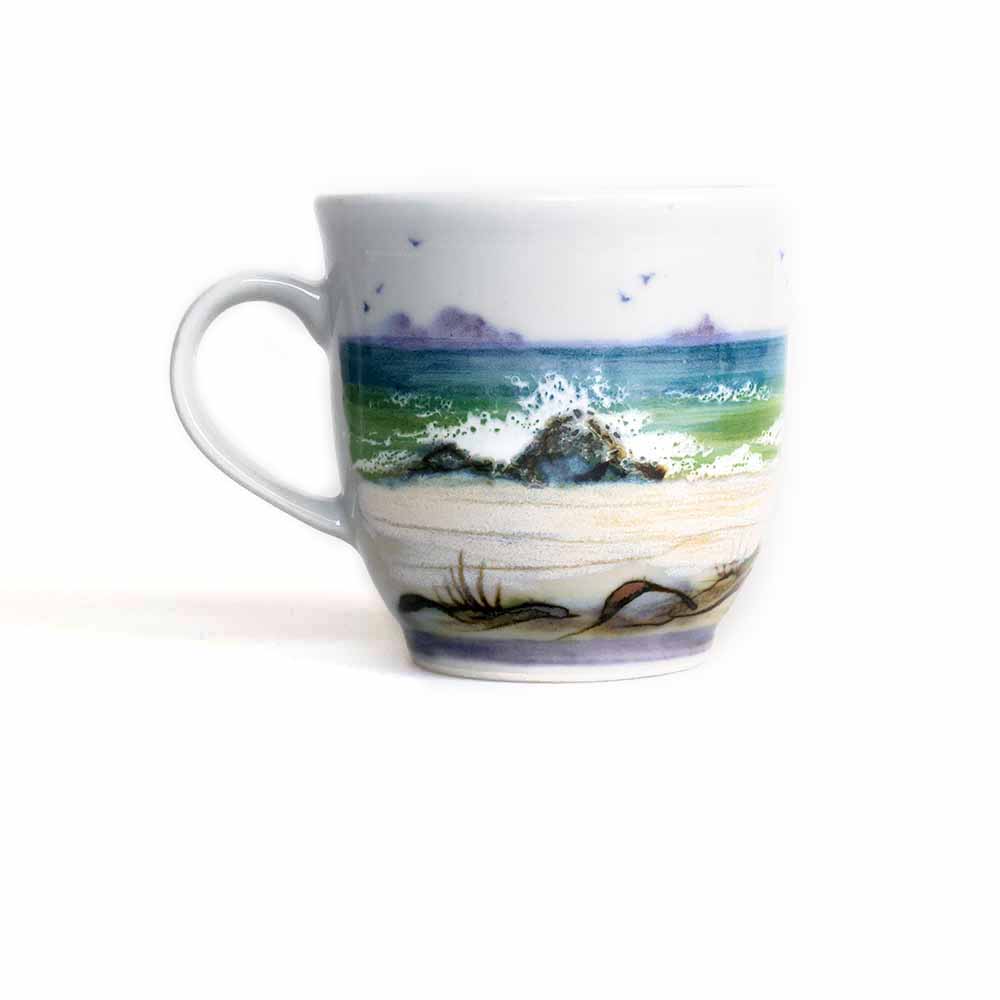 Keramik Becher Schottische Meereslandschaft