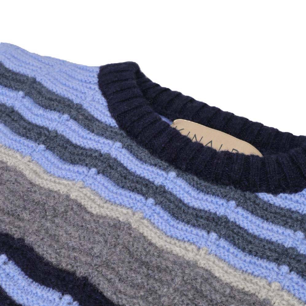 Kinalba-Kaschmir-Pullover-Zig-zag-blau-grau