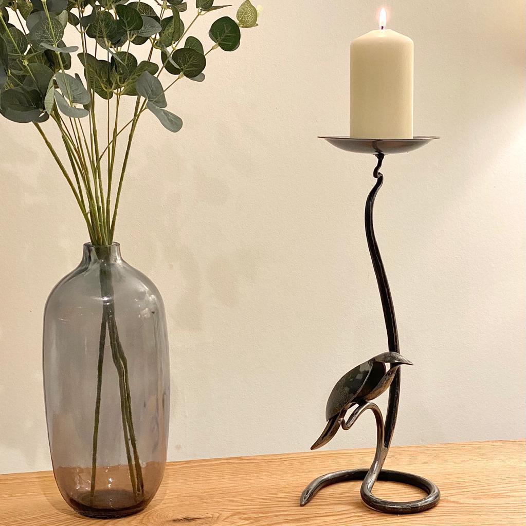 Steel candle holder | Raised